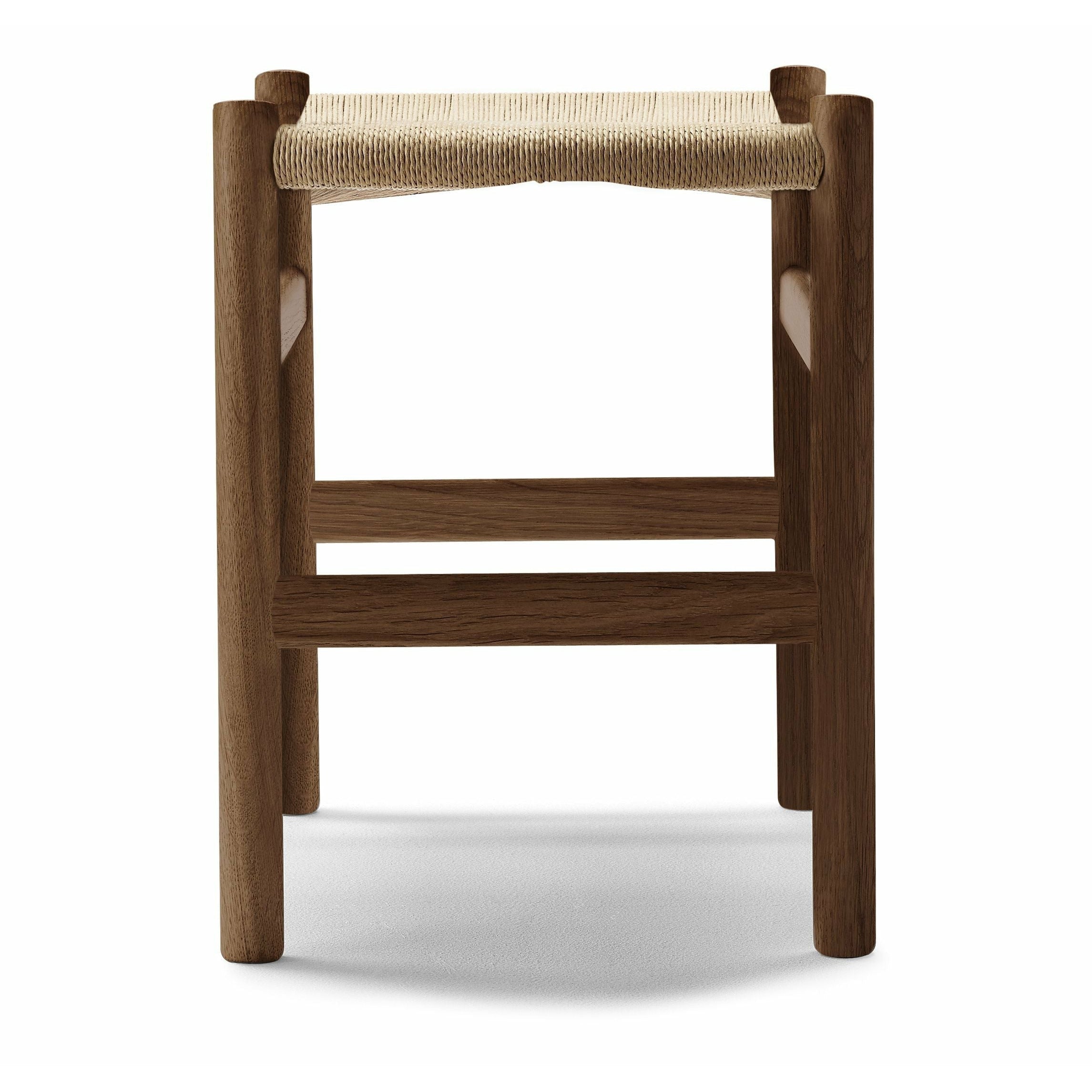 [product_category]-Carl Hansen Ch53 Footstool Oak Smoke Colored Oil 43 Cm, Natural Cord-Carl Hansen-CH53-oak-smokedoil-papercord-natural-43-CAR-3