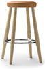 Carl Hansen Ch58 Bar Stool, Soaped Oak/Orange Leather