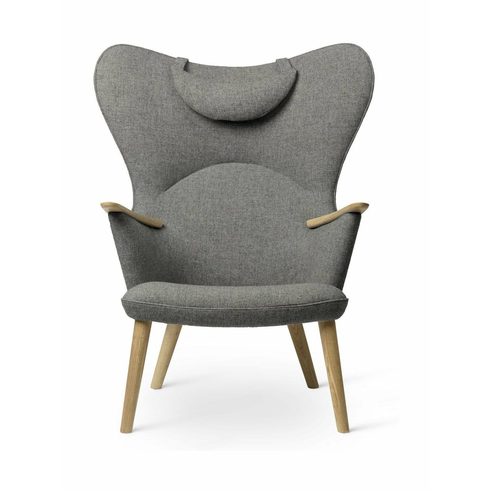 [product_category]-Carl Hansen Ch78 Mama Bear Lounge Chair, Oak Oil/Gray Fiord 0151-Carl Hansen-5714413715578-CH7833-CAR-1