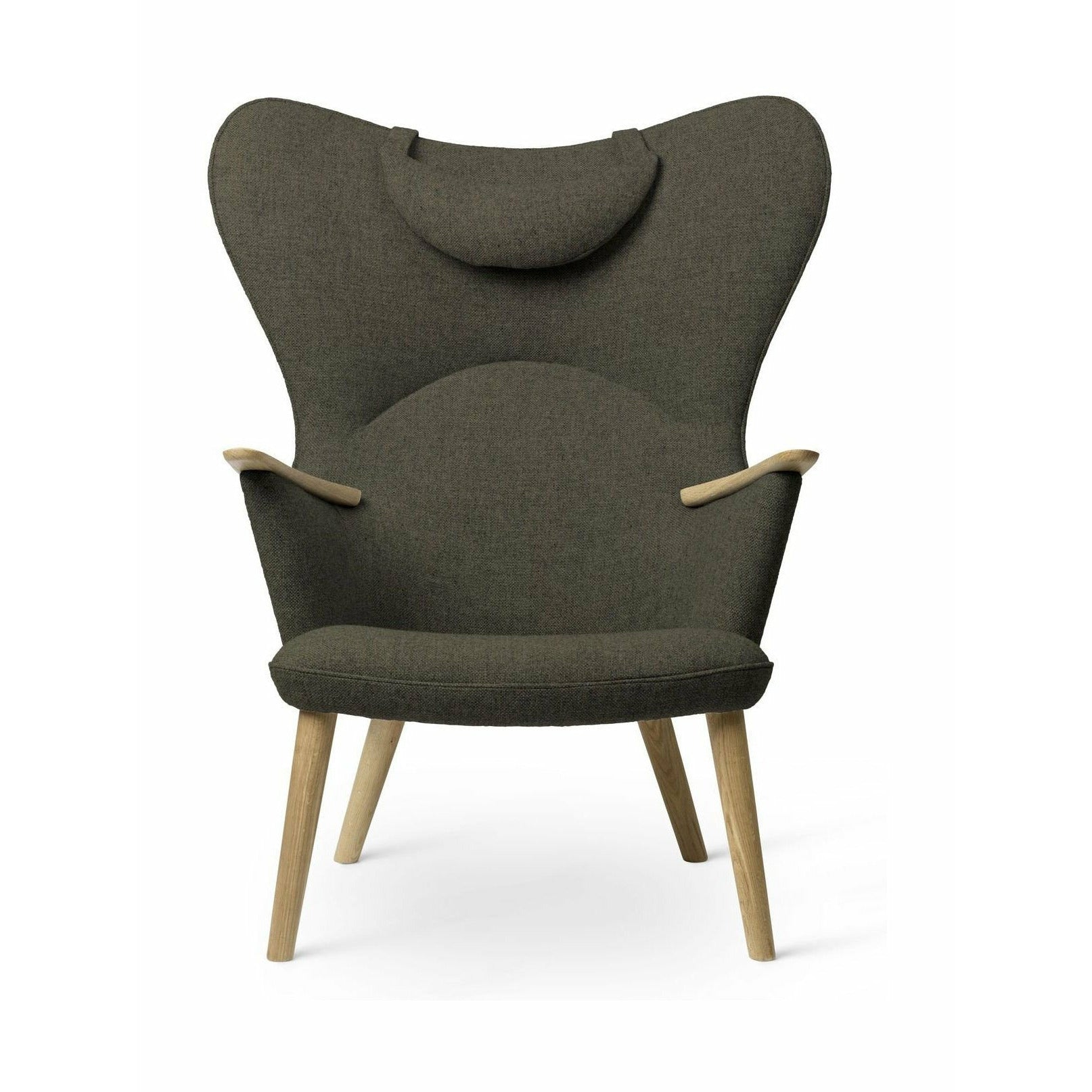 [product_category]-Carl Hansen Ch78 Mama Bear Lounge Chair, Oak Oil/Green Fiord 0961-Carl Hansen-5714413715615-CH7882-CAR-1