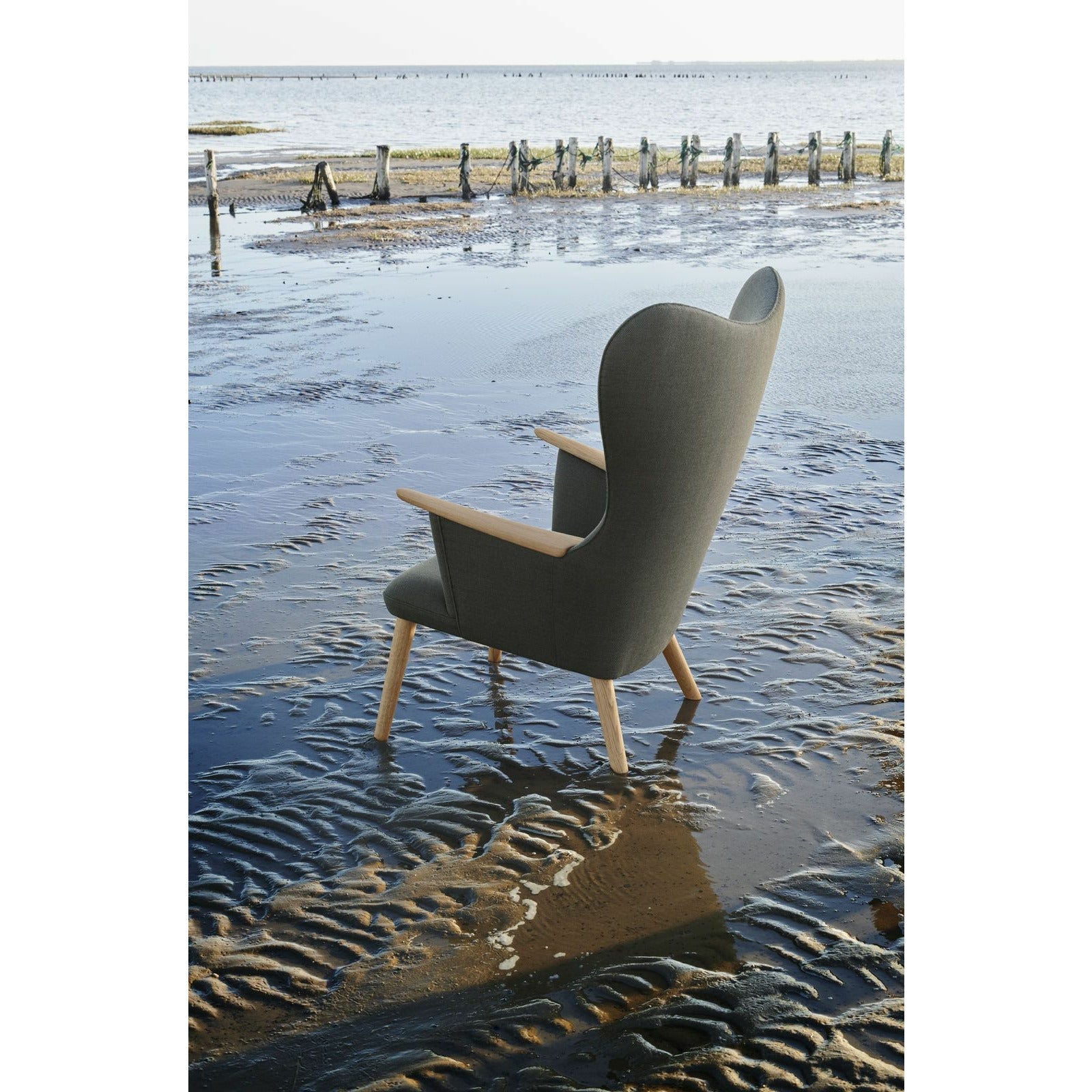 [product_category]-Carl Hansen Ch78 Mama Bear Lounge Chair, Oak Oil/Green Fiord 0961-Carl Hansen-5714413715615-CH7882-CAR-2