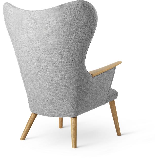 [product_category]-Carl Hansen Ch78 Mama Bear Lounge Chair, Oak Oil/Grey Hallingdal 0130-Carl Hansen-5714413522206-CH7817-CAR-2