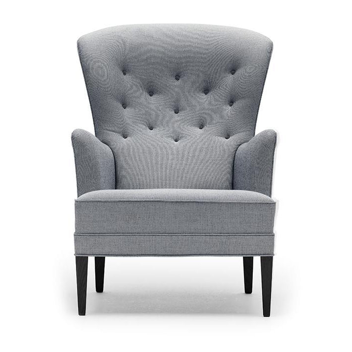 [product_category]-Carl Hansen Fh420 Heritage Footstool, Black Oak/Light Gray Fabric-Carl Hansen-CHFH420-fiord151-blackoak-CAR-2