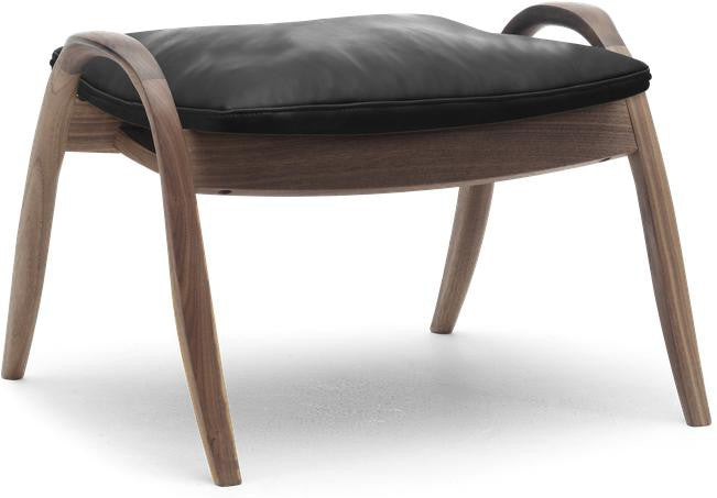 [product_category]-Carl Hansen Fh430 Signature Footstool, Oiled Walnut/Black Leather-Carl Hansen-fh430-black-oiledwalnut-CAR-1