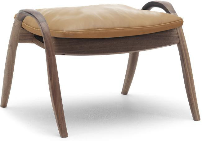 [product_category]-Carl Hansen Fh430 Signature Footstool, Oiled Walnut/Brown Leather-Carl Hansen-fh430-brown-oiledwalnut-CAR-1