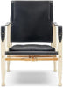 Kk47000 Safari Chair Oiled Ash/Black Leather