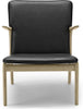  Ow124 Beak Chair Soaped Oak/Black Leather