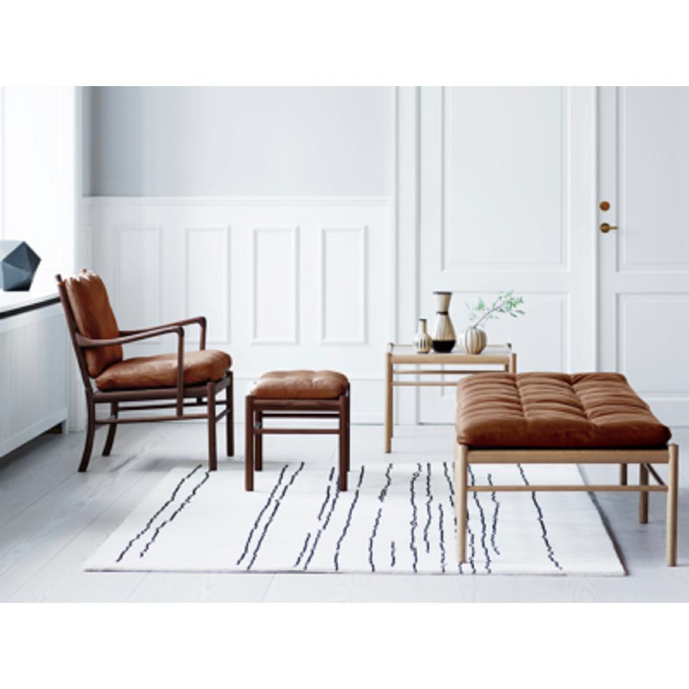 [product_category]-Carl Hansen Ow149 F Footstool For Colonial Chair, Oiled Walnut/Black Leather-Carl Hansen-ow149f-thor301-oiledwalnut-CAR-2