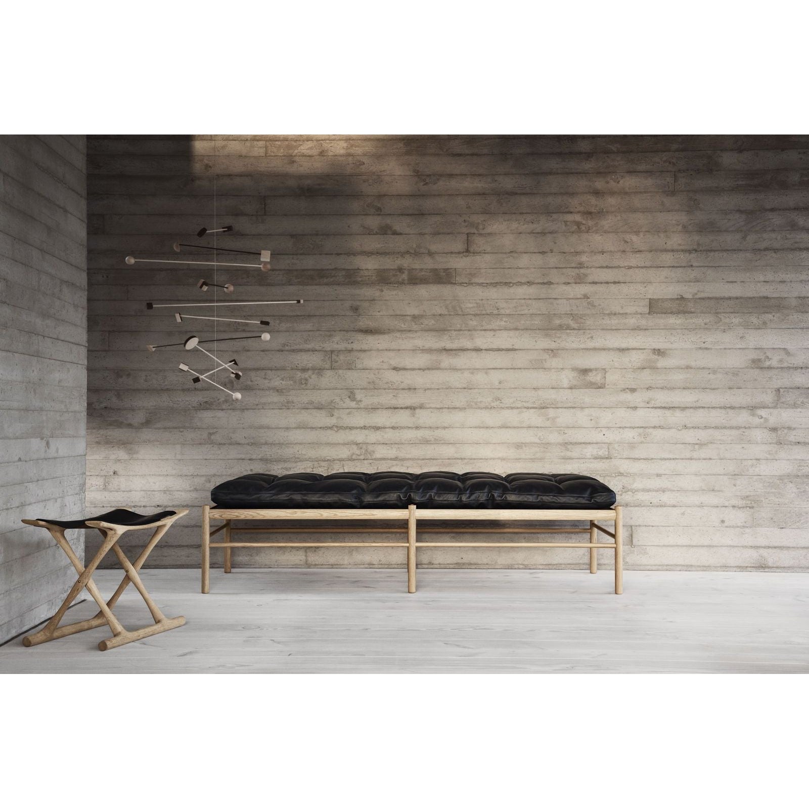 [product_category]-Carl Hansen Ow150 Daybed, Oiled Oak/Golden Brown Leather-Carl Hansen-CHOW150-loke7050-oiledoak-CAR-4