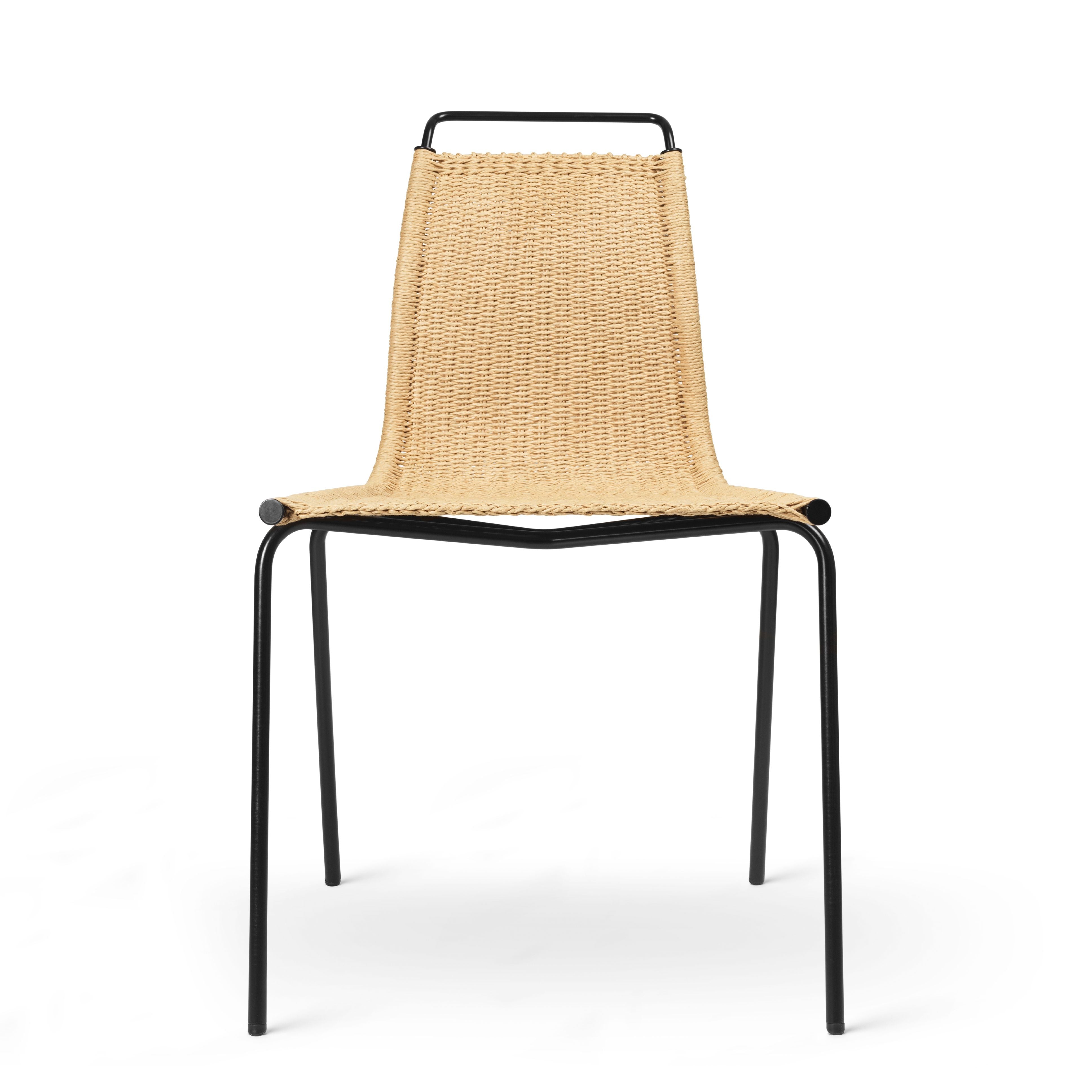 [product_category]-Carl Hansen Pk1 Chair, Black Powder Coated Steel/Natural Paper Cord-Carl Hansen-5715397223158-PK1-Chscolour-011-CAR-1