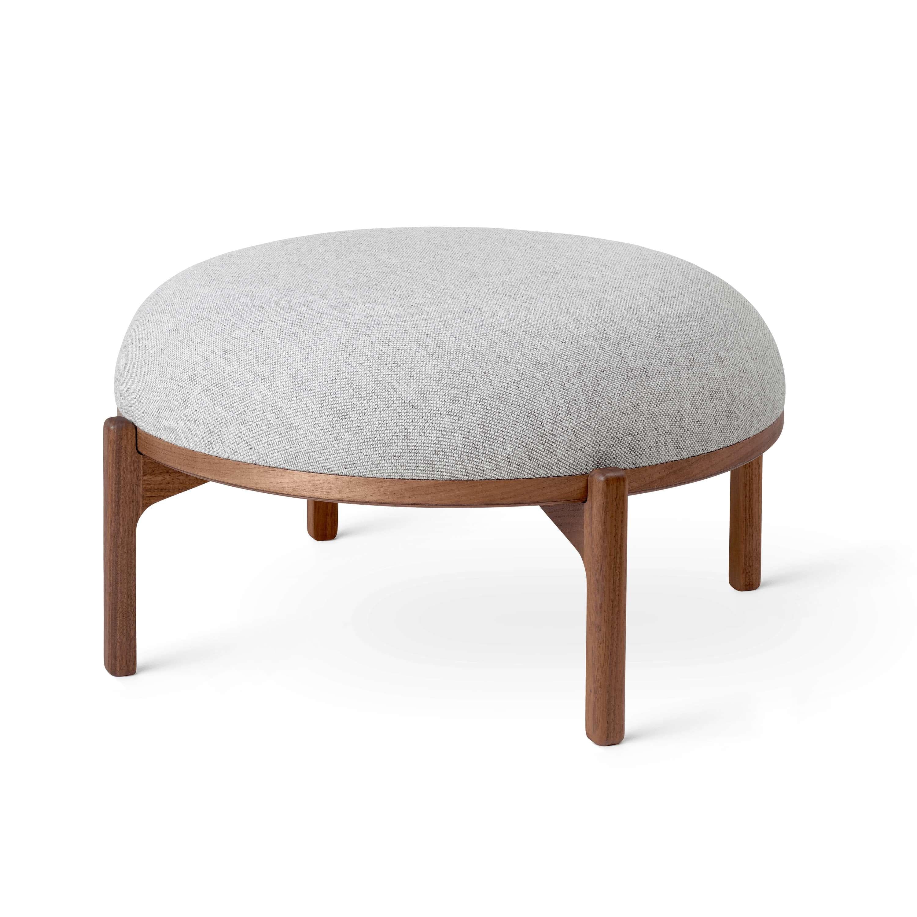 [product_category]-Carl Hansen Rf1903 F Sideways Footstool, Walnut Oiled/Hallingdal 116-Carl Hansen-RF1903F-Walnut-Oil-Hallingdal-116-CAR-2