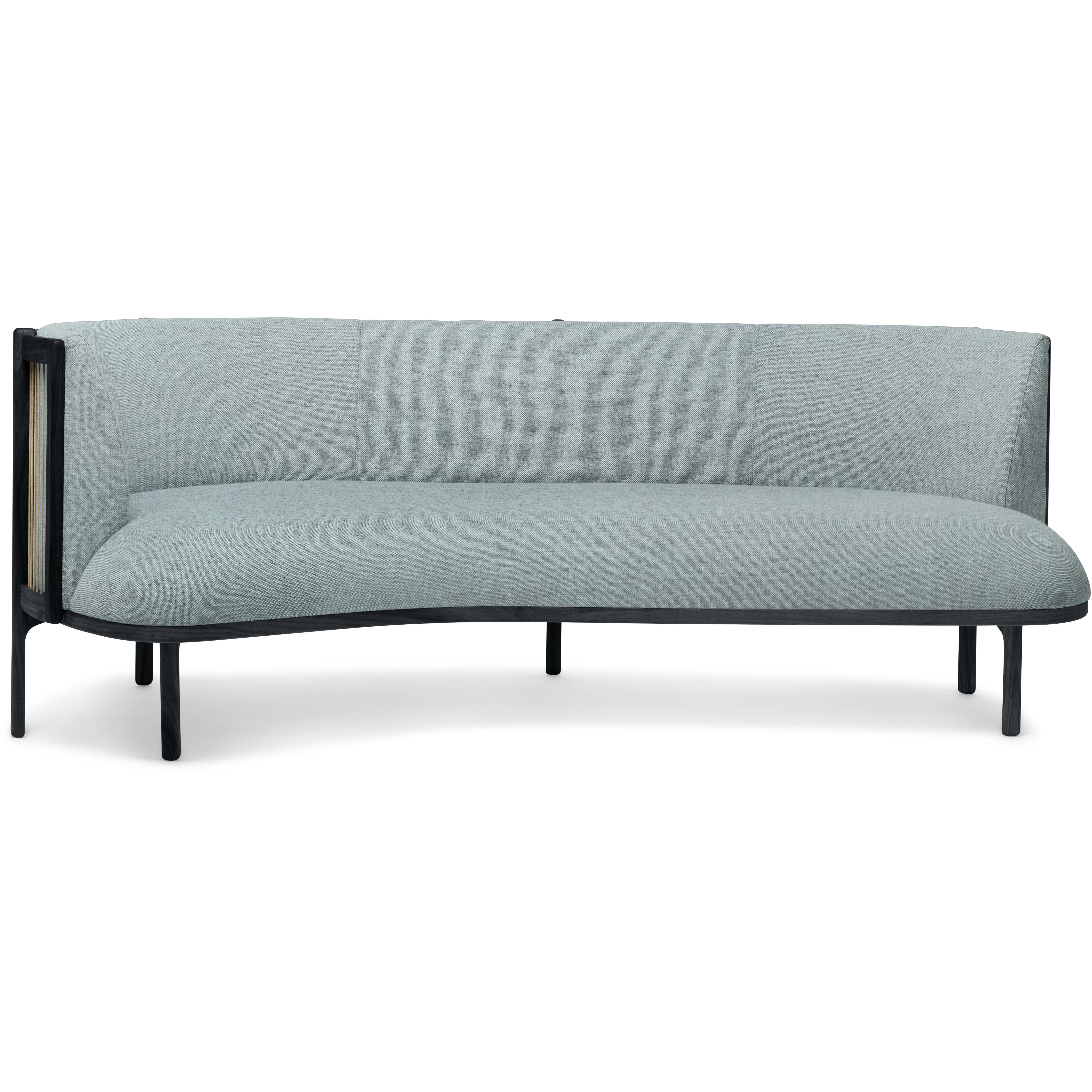 [product_category]-Carl Hansen Rf1903 L Sideways Sofa 3 Seater Left Oak/Remix Fabric, Blue/Black-Carl Hansen-RF1903-L-oak-black-remix823-CAR-2