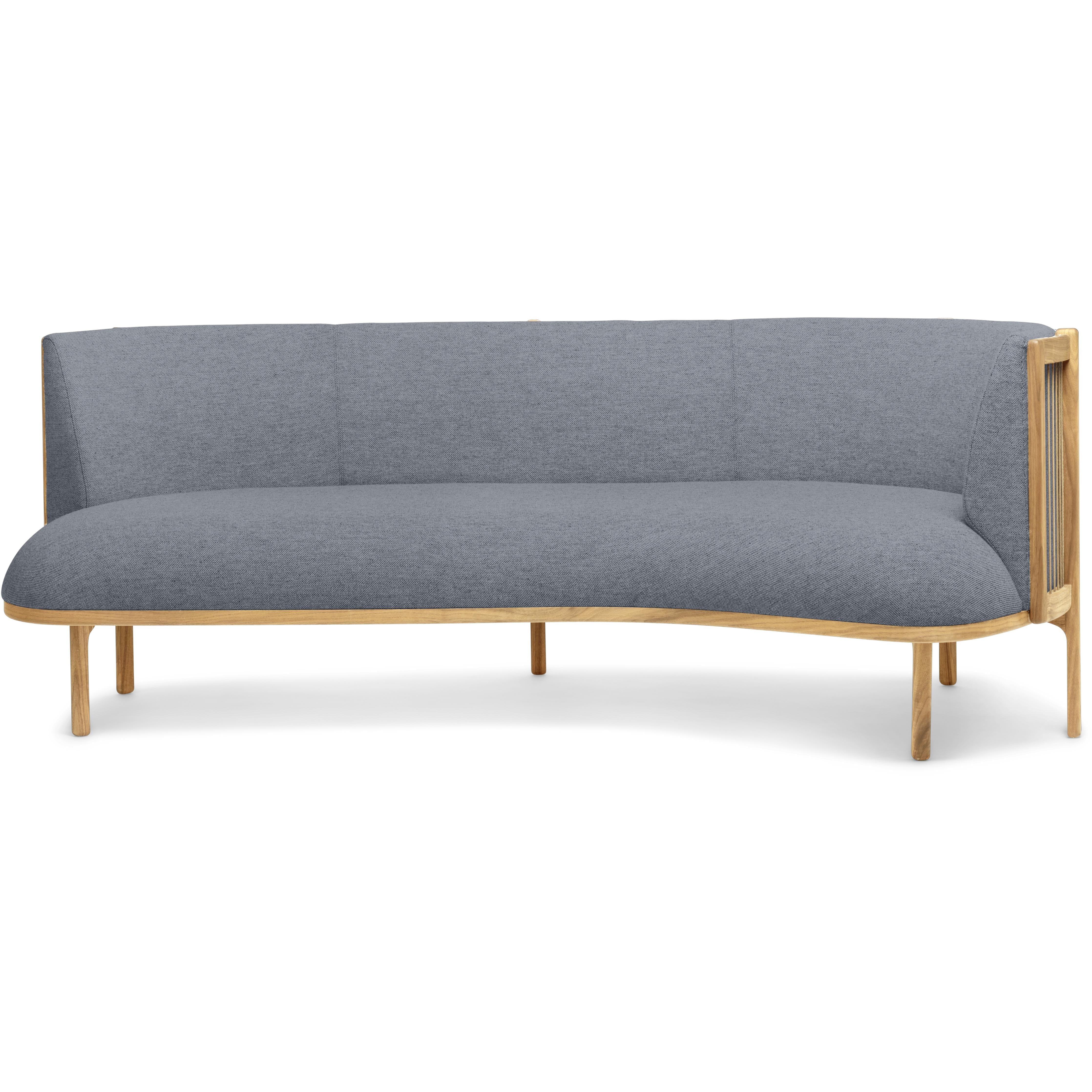 [product_category]-Carl Hansen Rf1903 R Sideways Sofa 3 Seater Right Oak Oil/Fiord Fabric, Gray/Natural Brown-Carl Hansen-RF1903-R-oak-oil-Fiord-751-CAR-2