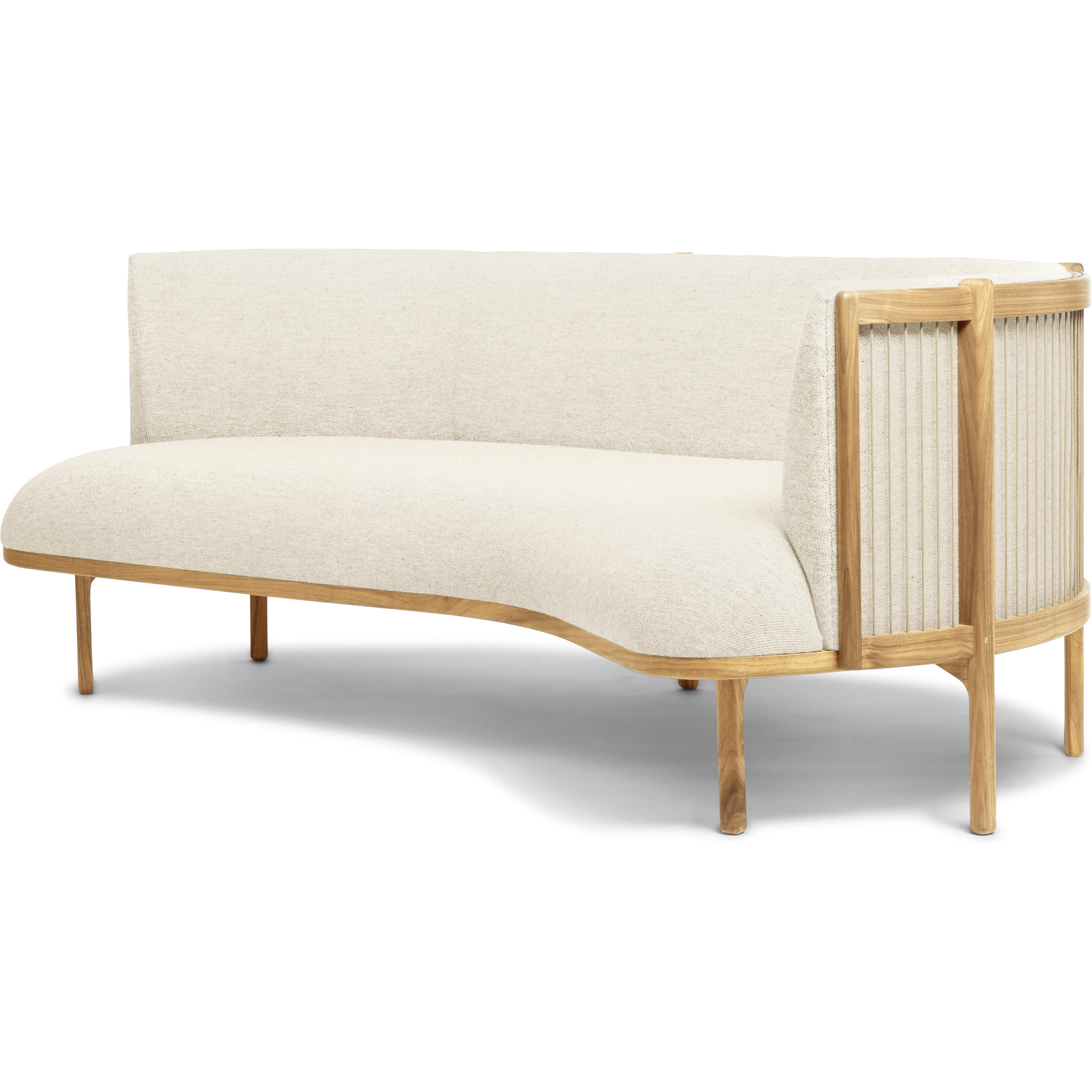 [product_category]-Carl Hansen Rf1903 R Sideways Sofa 3 Seater Right Oak Oil/Hallingdal 100 Fabric, White/Natural Brown-Carl Hansen-RF1903-R-oak-oil-hallingdal65-100-CAR-1