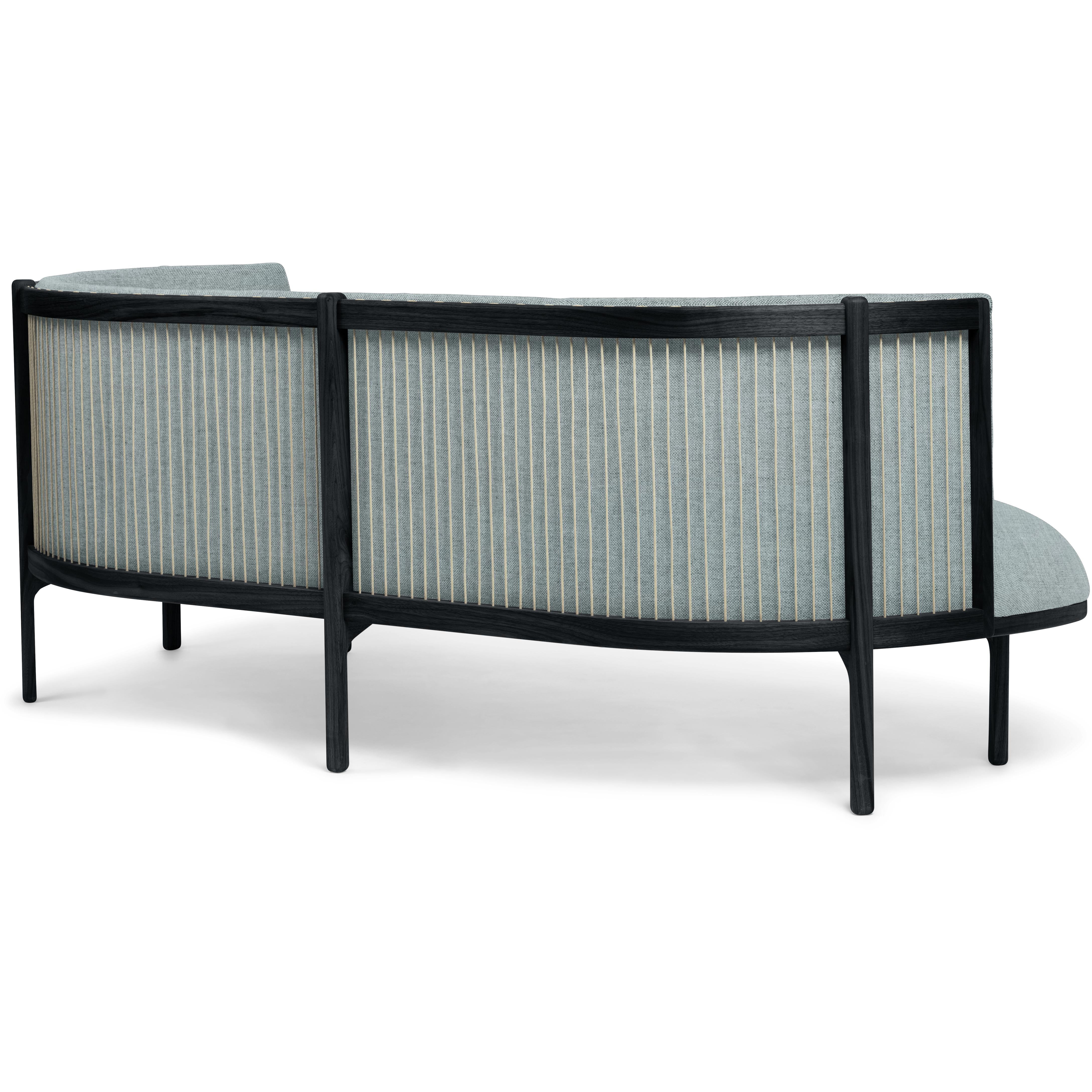 [product_category]-Carl Hansen Rf1903 R Sideways Sofa 3 Seater Right Oak/Remix Fabic, Blue/Black-Carl Hansen-RF1903-R-oak-black-remix823-CAR-11