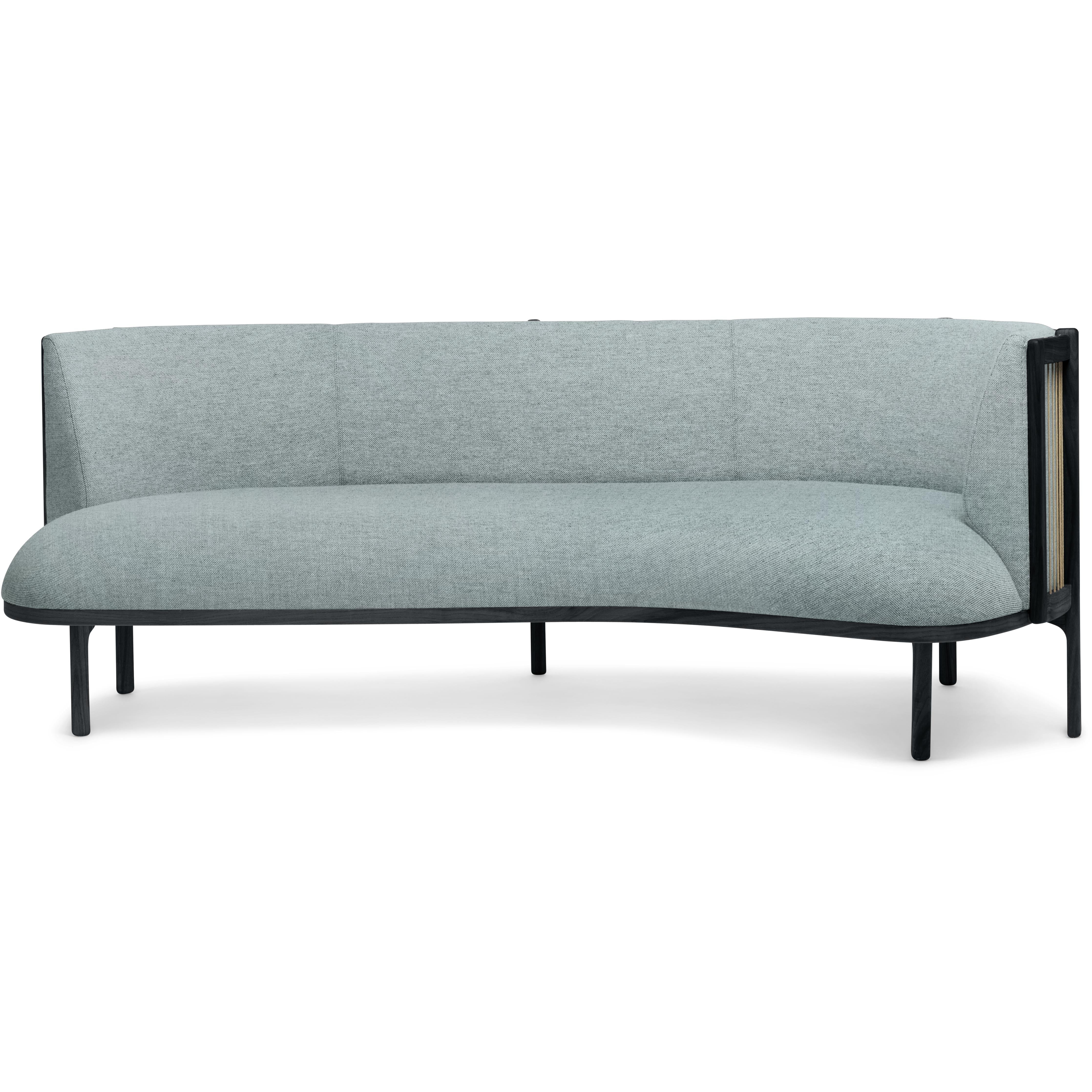 [product_category]-Carl Hansen Rf1903 R Sideways Sofa 3 Seater Right Oak/Remix Fabic, Blue/Black-Carl Hansen-RF1903-R-oak-black-remix823-CAR-2