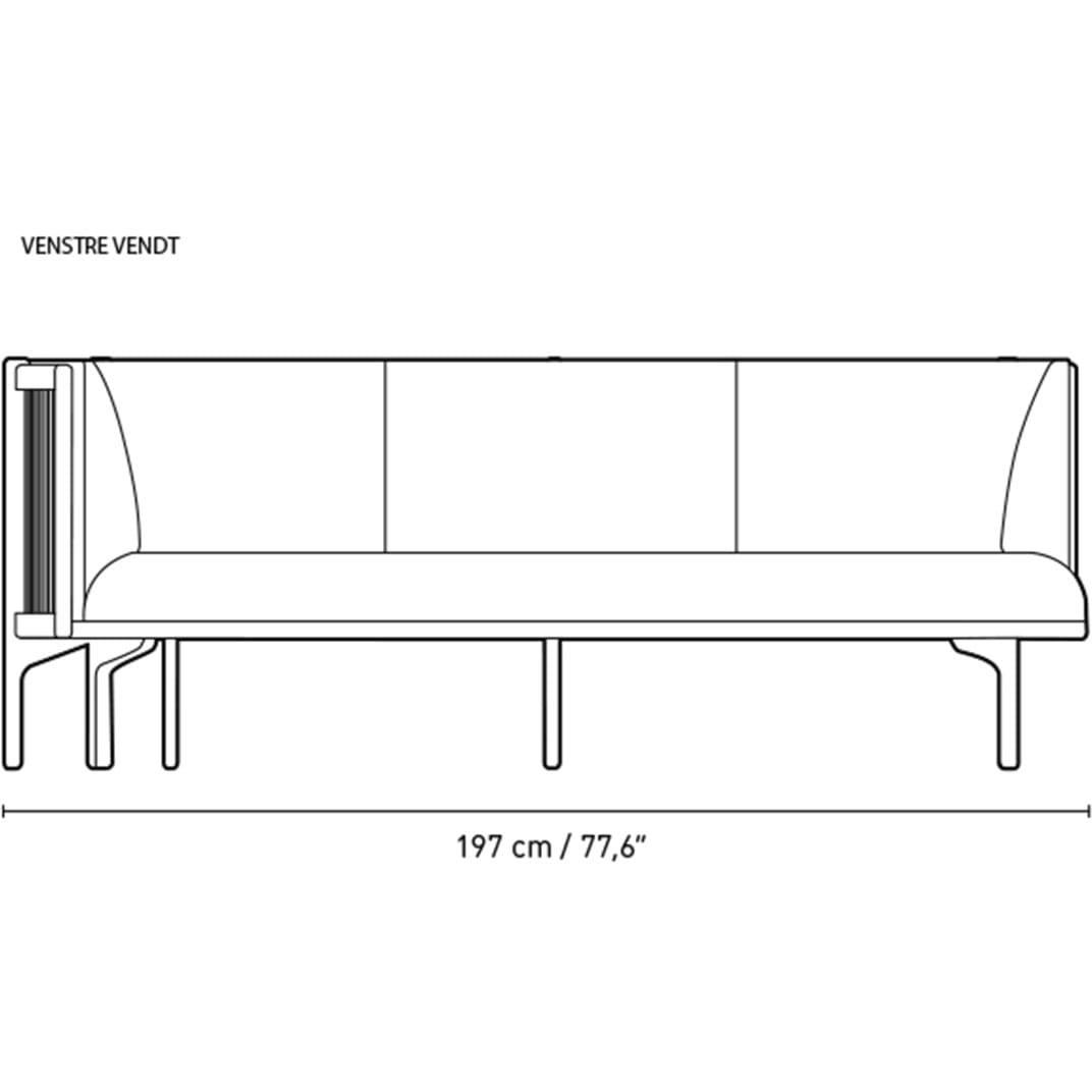 [product_category]-Carl Hansen Rf1903 R Sideways Sofa 3 Seater Right Oak/Remix Fabic, Blue/Black-Carl Hansen-RF1903-R-oak-black-remix823-CAR-8