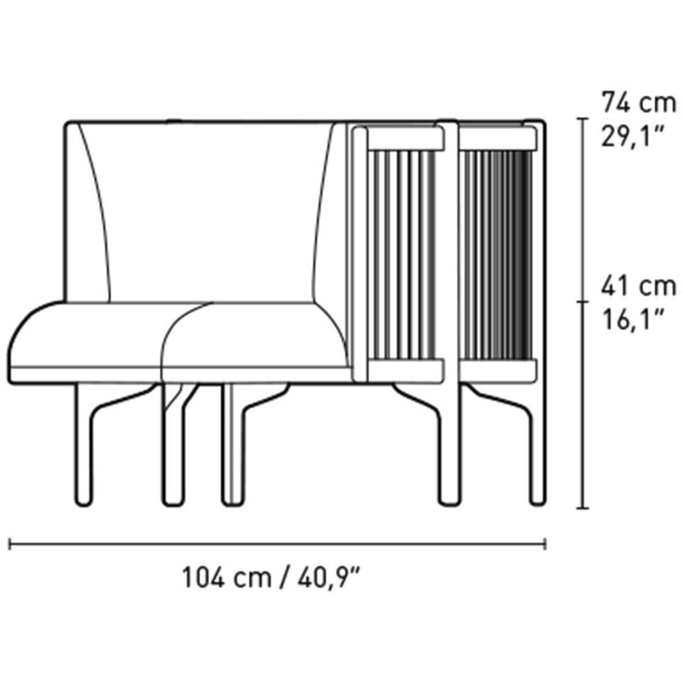 [product_category]-Carl Hansen Rf1903 R Sideways Sofa 3 Seater Right Oak/Remix Fabic, Blue/Black-Carl Hansen-RF1903-R-oak-black-remix823-CAR-9