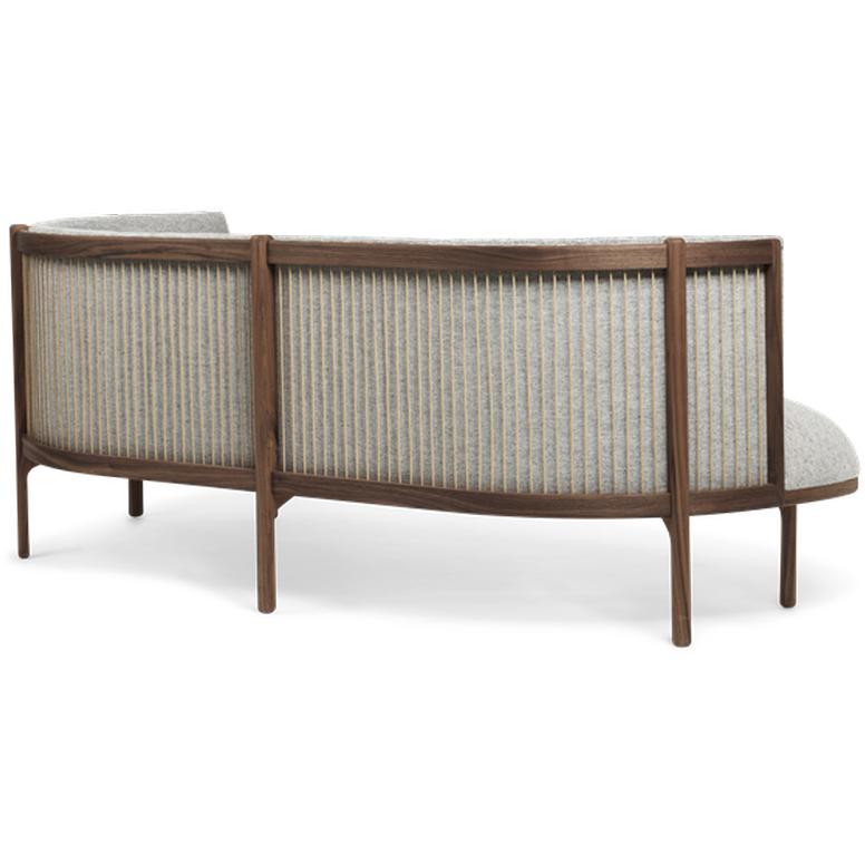 [product_category]-Carl Hansen Rf1903 R Sideways Sofa 3 Seater Right Walnut Oil/Hallingdal 116 Fabic, Gray/Natural Brown-Carl Hansen-RF1903-R-walnut-oil-hallingdal65-116-CAR-3