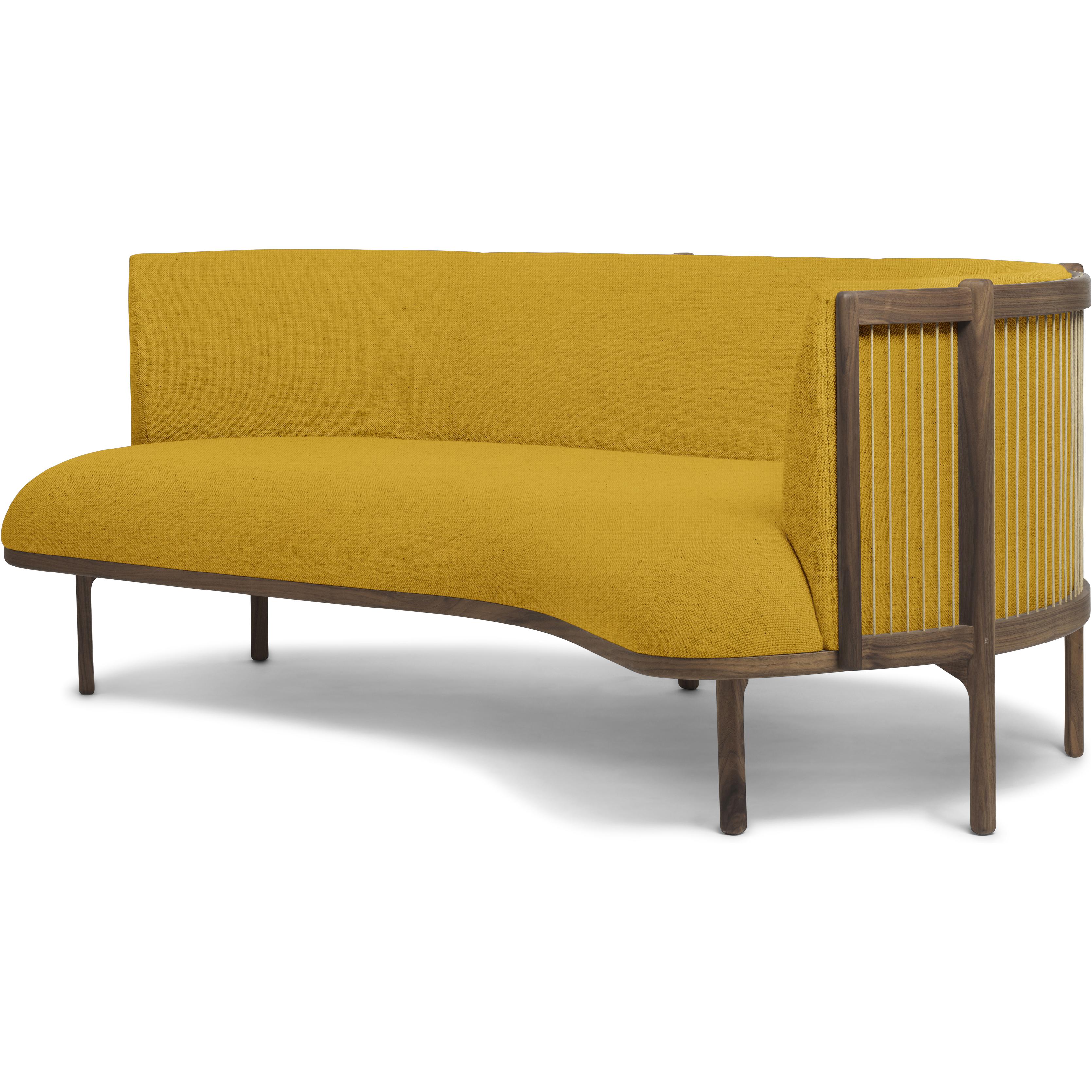 [product_category]-Carl Hansen Rf1903 R Sideways Sofa 3 Seater Right Walnut Oil/Hallingdal 457 Fabic, Yellow/Natural Brown-Carl Hansen-RF1903-R-walnut-oil-hallingdal65-457-CAR-1