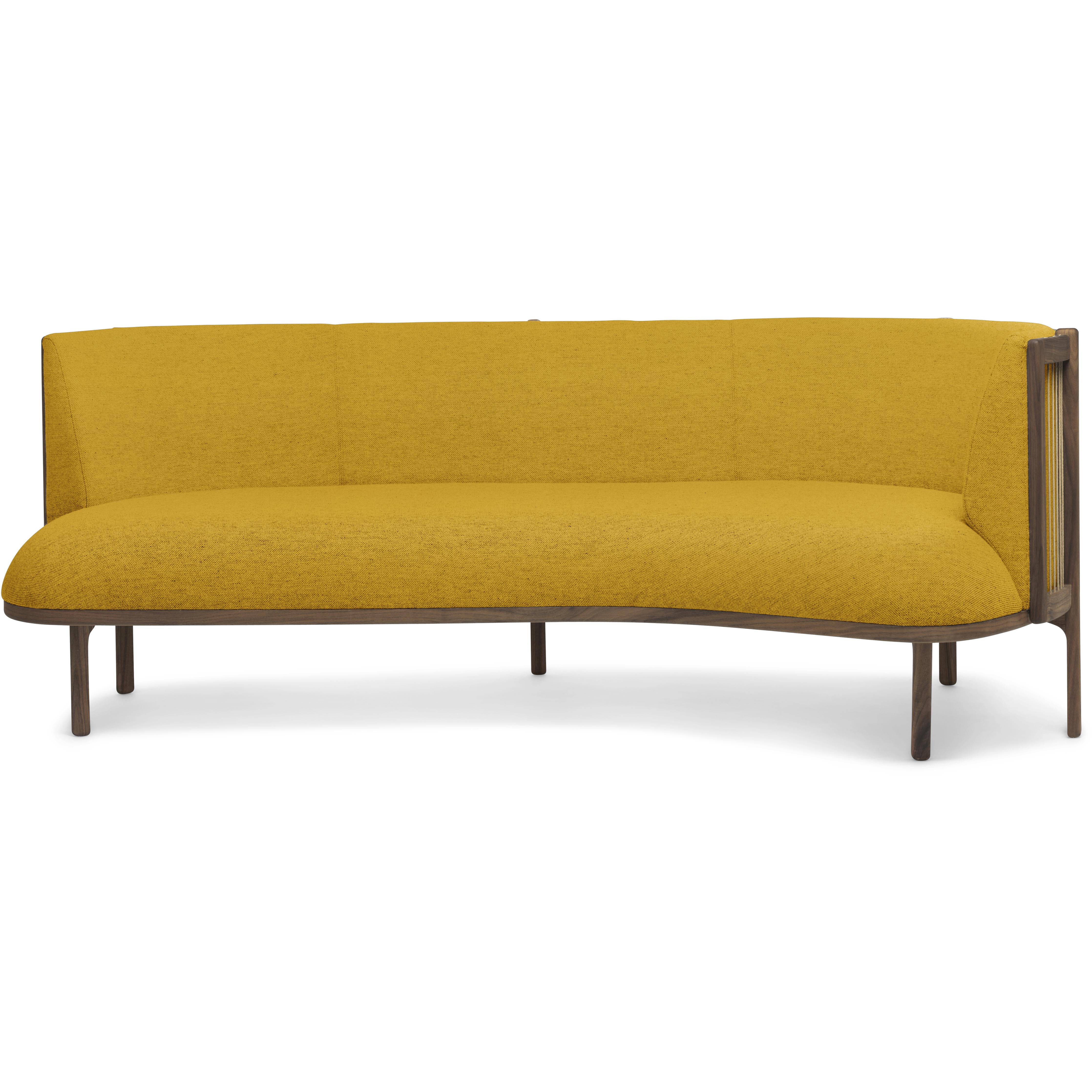 [product_category]-Carl Hansen Rf1903 R Sideways Sofa 3 Seater Right Walnut Oil/Hallingdal 457 Fabic, Yellow/Natural Brown-Carl Hansen-RF1903-R-walnut-oil-hallingdal65-457-CAR-2