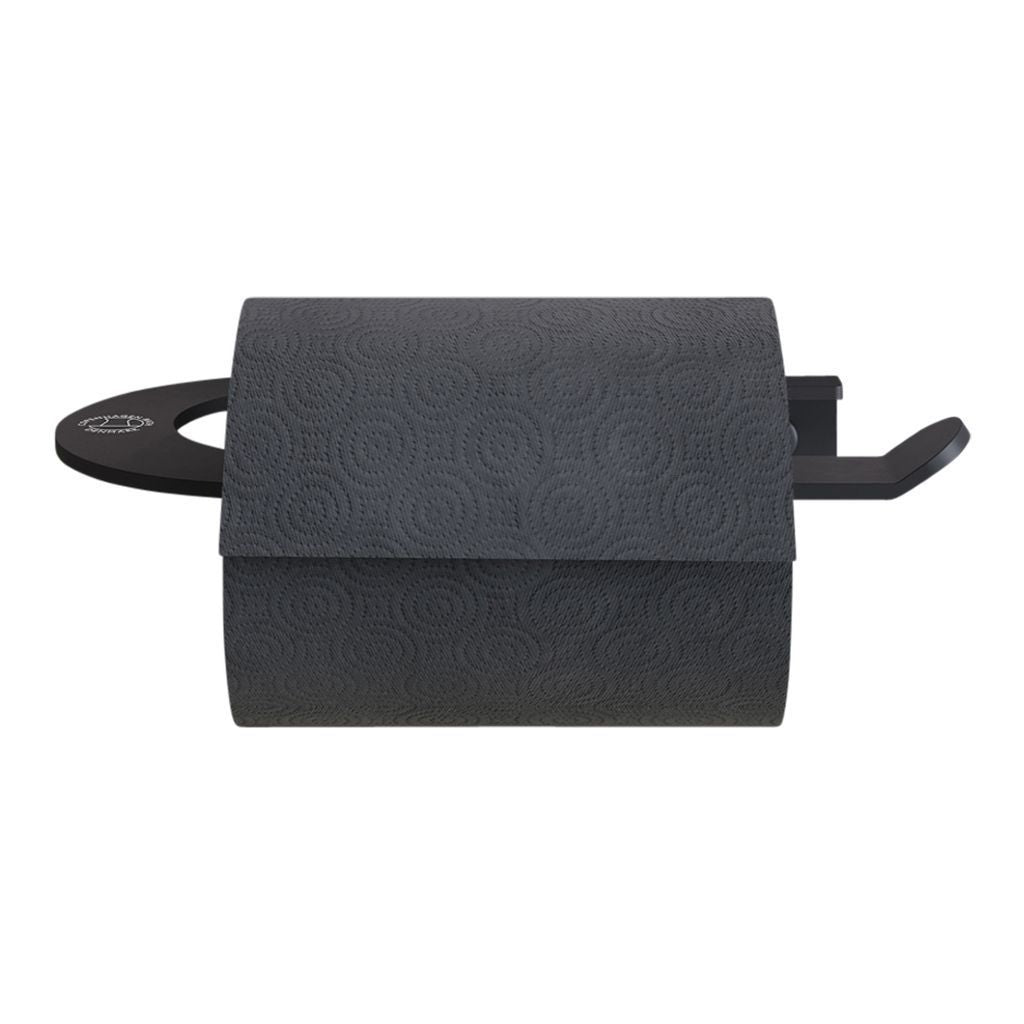 [product_category]-Copenhagen Bath Cb 100 Toilet Roll Holder, Mat Black-Copenhagen Bath-5700400401012-40040101-COP-2