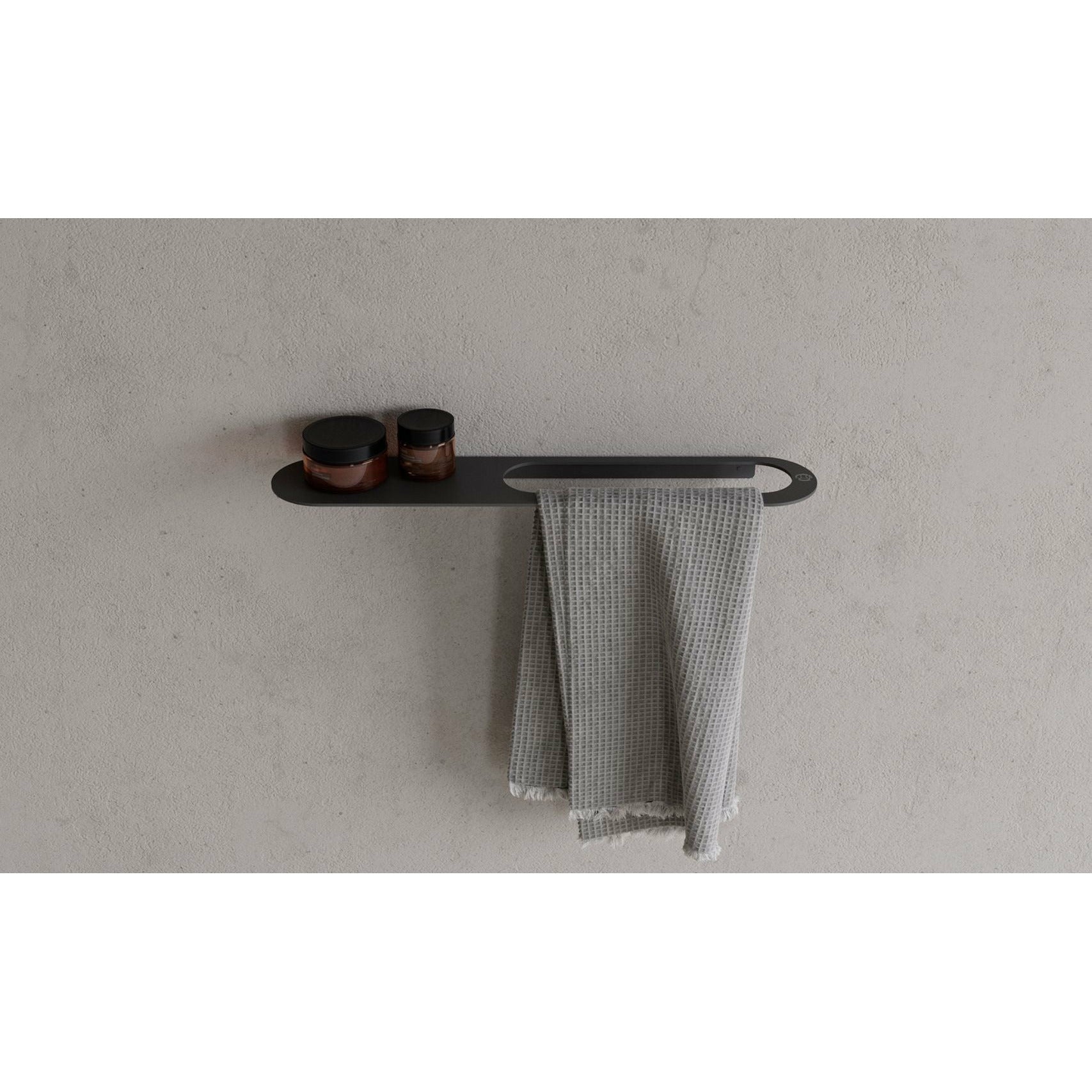[product_category]-Copenhagen Bath Cb 100 Towel Holder With Shelf, Mat Black-Copenhagen Bath-5700400401036-40040103-COP-2