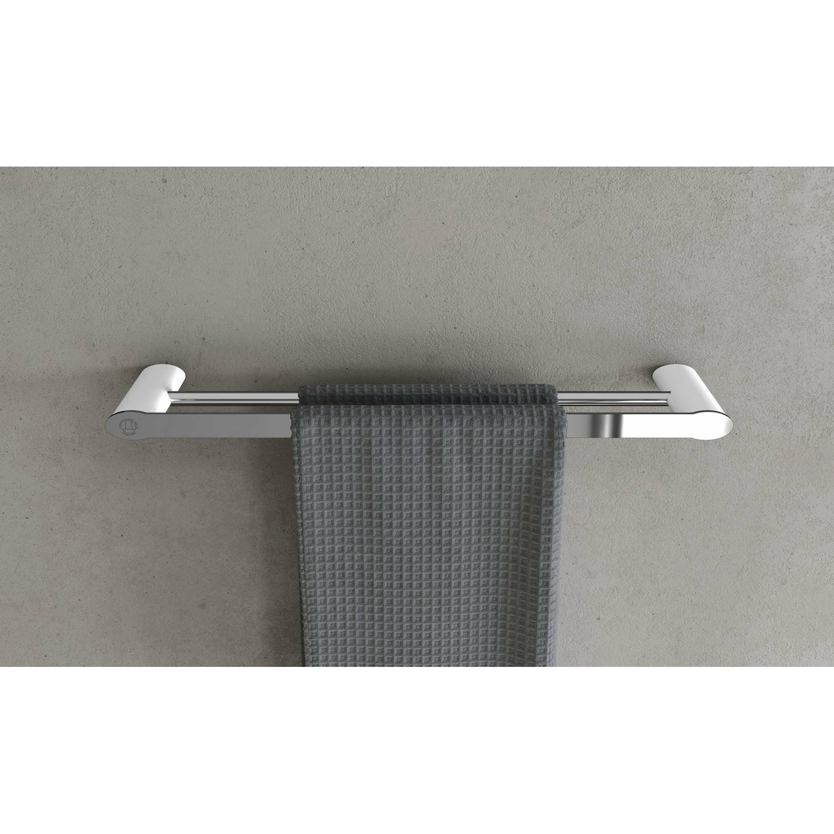 [product_category]-Copenhagen Bath Cb 200 Double Towel Holder, Chrome/Mat White-Copenhagen Bath-5700400401241-40040124-COP-2