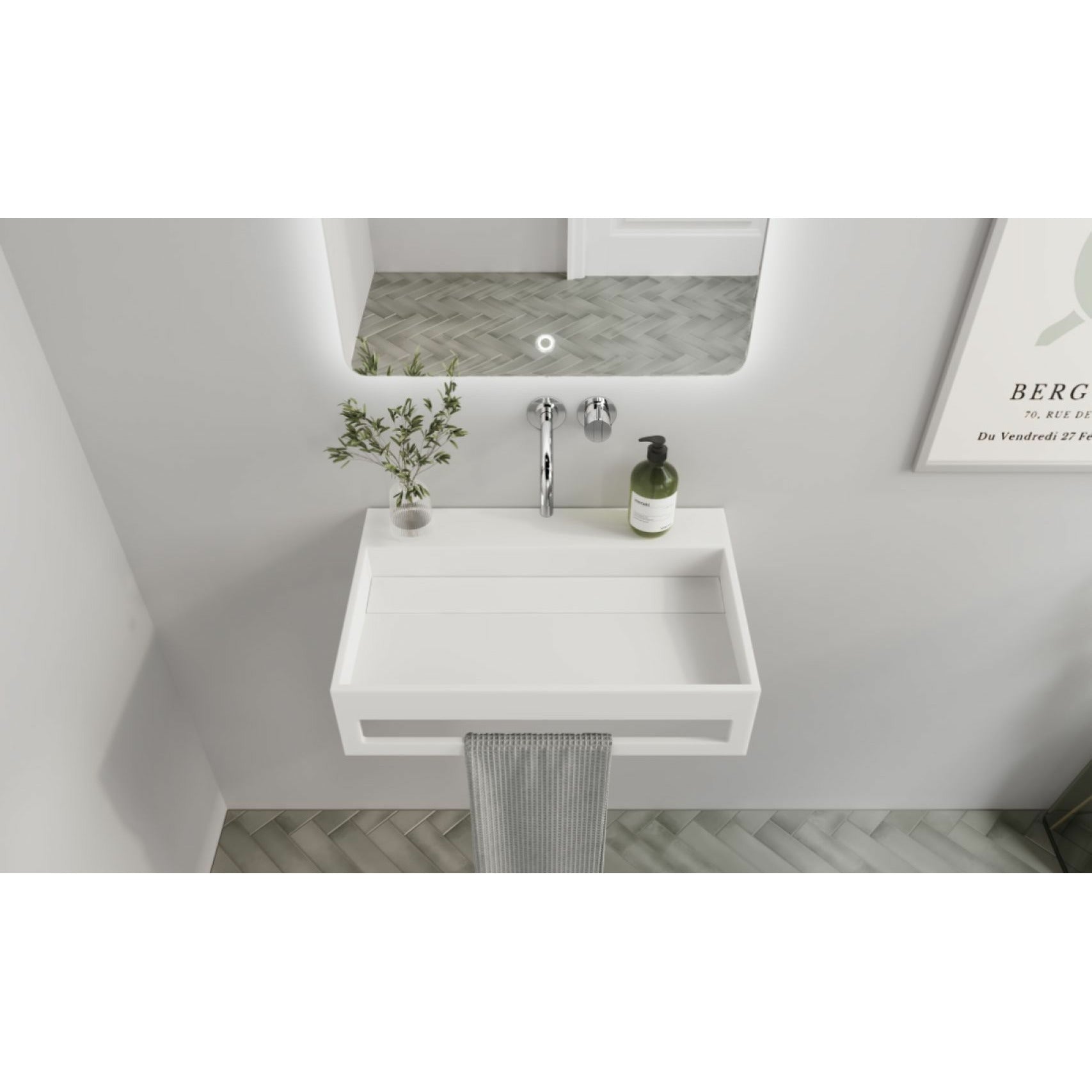 [product_category]-Copenhagen Bath Sandfjord Center Wash Basin, L60 Cm-Copenhagen Bath-5700400100595-40010059-COP-2