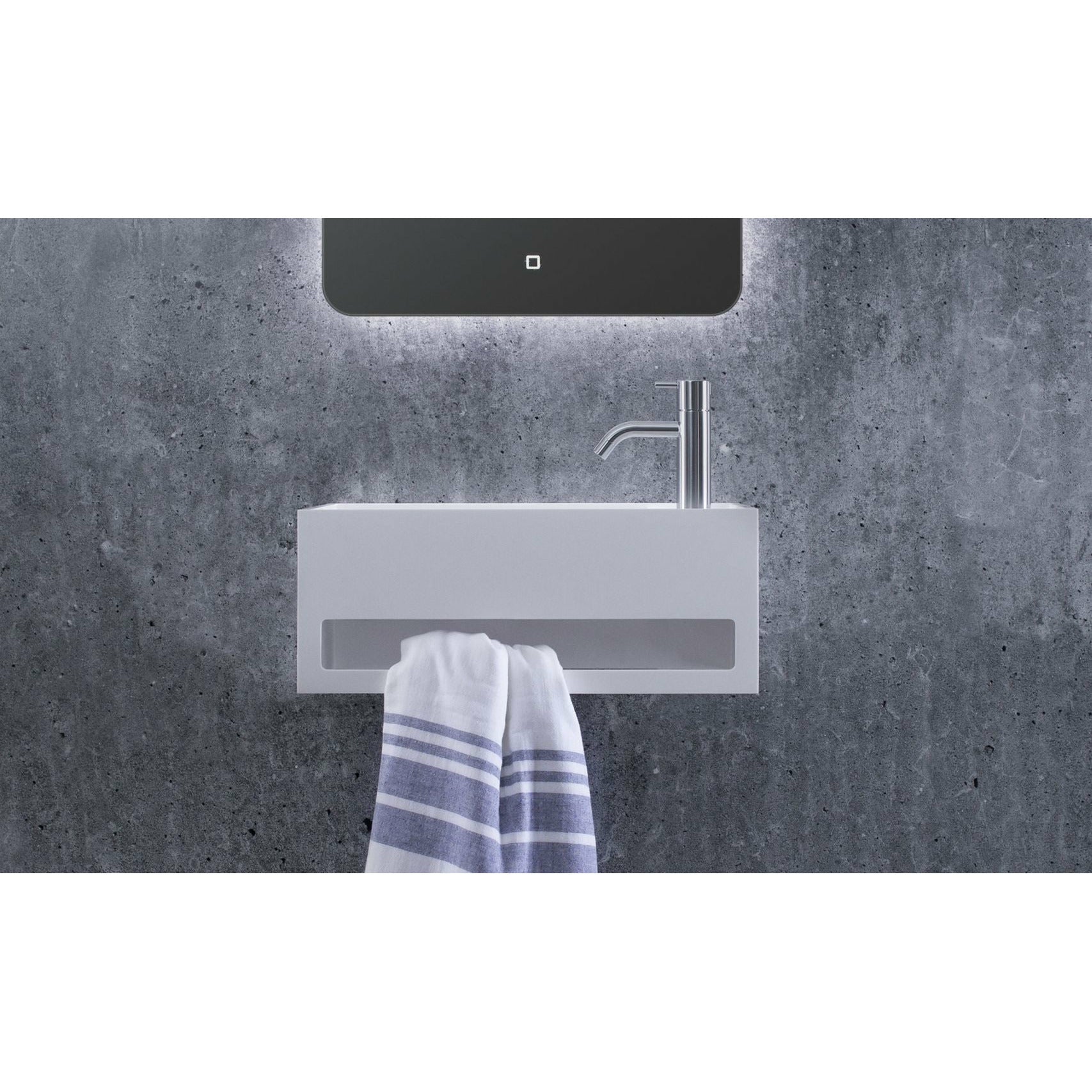 [product_category]-Copenhagen Bath Sandfjord Left Wash Basin, L50 Cm-Copenhagen Bath-5700400100472-40010047-COP-4