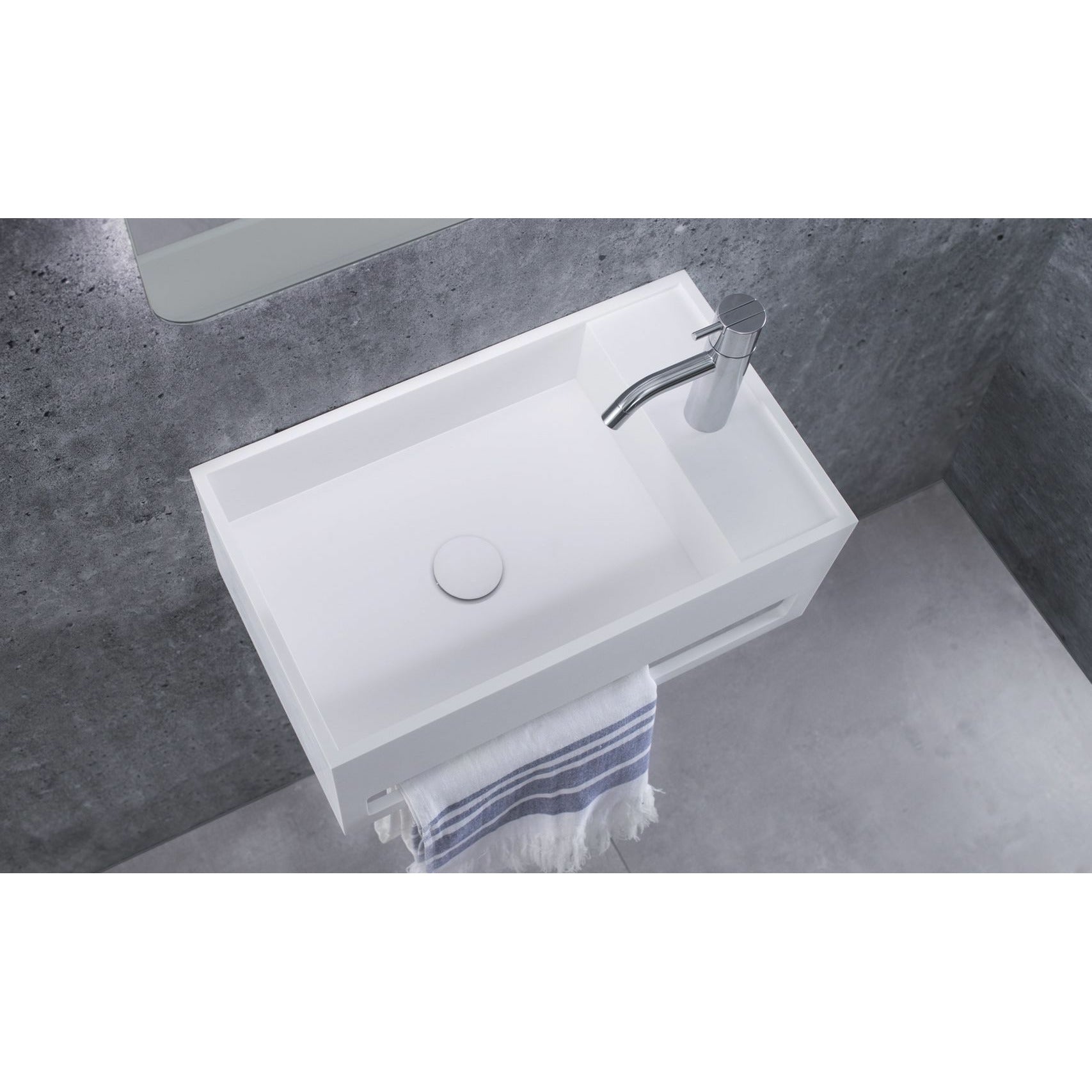 [product_category]-Copenhagen Bath Sandfjord Left Wash Basin, L50 Cm-Copenhagen Bath-5700400100472-40010047-COP-5