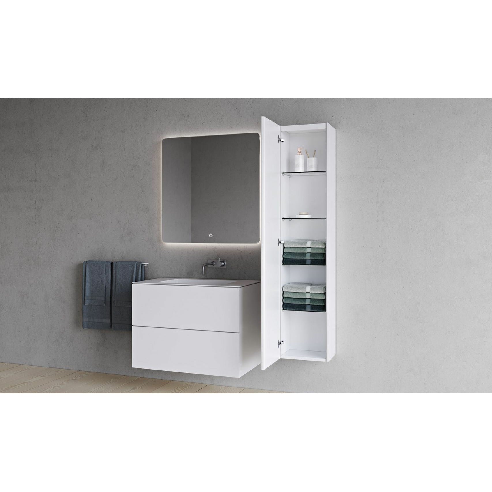 [product_category]-Copenhagen Bath Sq2 Double Cabinet With Center Wash, L80 Cm-Copenhagen Bath-5700300102330-30010233-COP-3