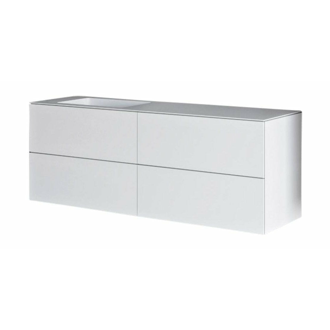 [product_category]-Copenhagen Bath Sq2 Double Cabinet With Left Sink, L160 Cm-Copenhagen Bath-5700300101708-30010170-COP-1