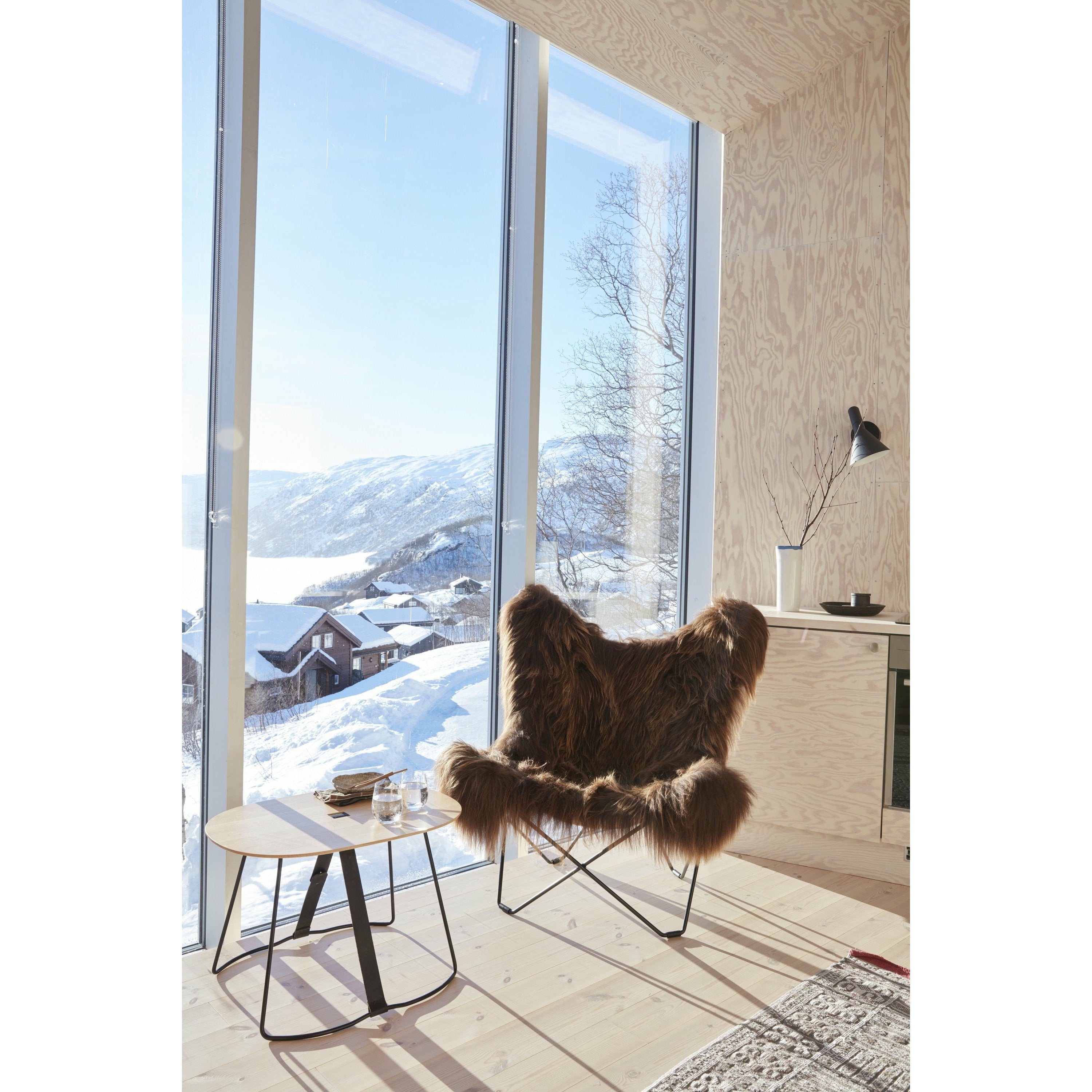 [product_category]-Cuero Iceland Mariposa Butterfly Chair, Brown/Chrome-Cuero-7340172611479-1147-CUE-3