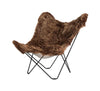Cuero Iceland Mariposa Butterfly Chair, afklippet brun/sort