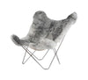 Cuero Iceland Mariposa Butterfly Chair, afklippet grå/krom