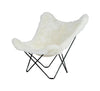 Cuero Iceland Mariposa Butterfly Stol, afklippet hvid/sort
