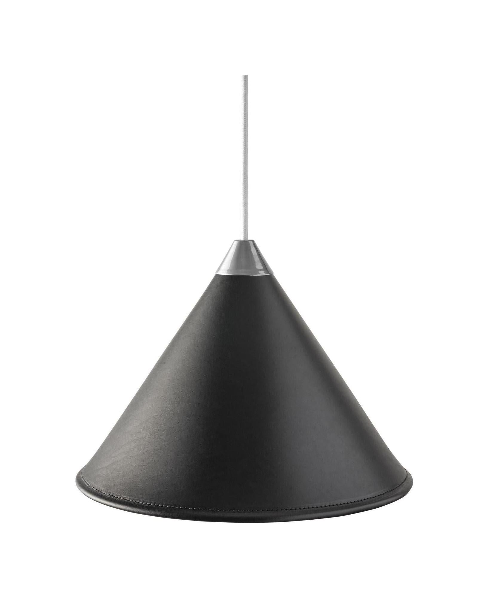 [product_category]-Cuero Namibia Pendant ø 35 Cm, Black/Chrome With White Cable-Cuero-7340172636946-1510134-CUE-1