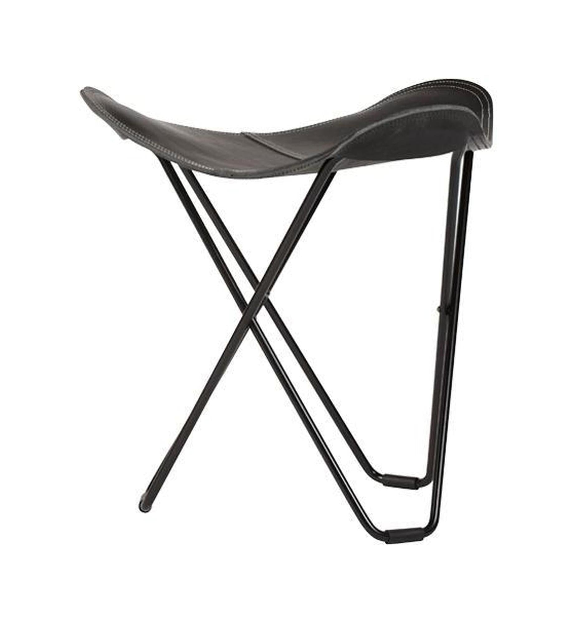 [product_category]-Cuero Pampa Flying Goose Stool, Black/Black-Cuero-7340172614227-1422-CUE-1