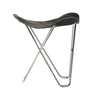 Cuero Pampa Flying Goose Stool, Black/Chrome