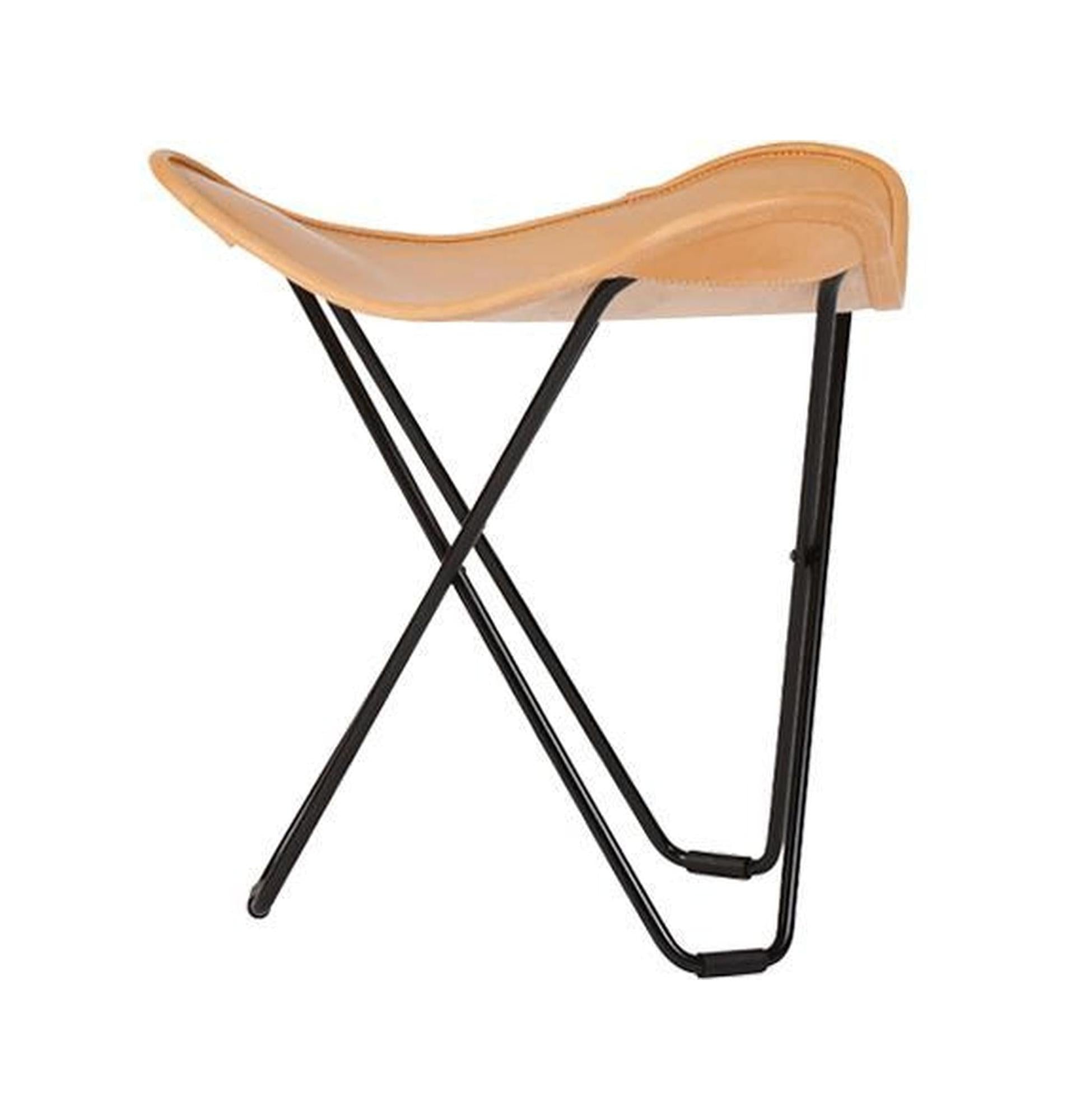 [product_category]-Cuero Pampa Flying Goose Stool, Crude Nature/Black-Cuero-7340172614463-1446-CUE-1