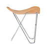Cuero Pampa Flying Goose Stool, Crude Nature/Chrome