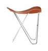 Cuero Pampa Flying Goose Stool, Polo/Chrome