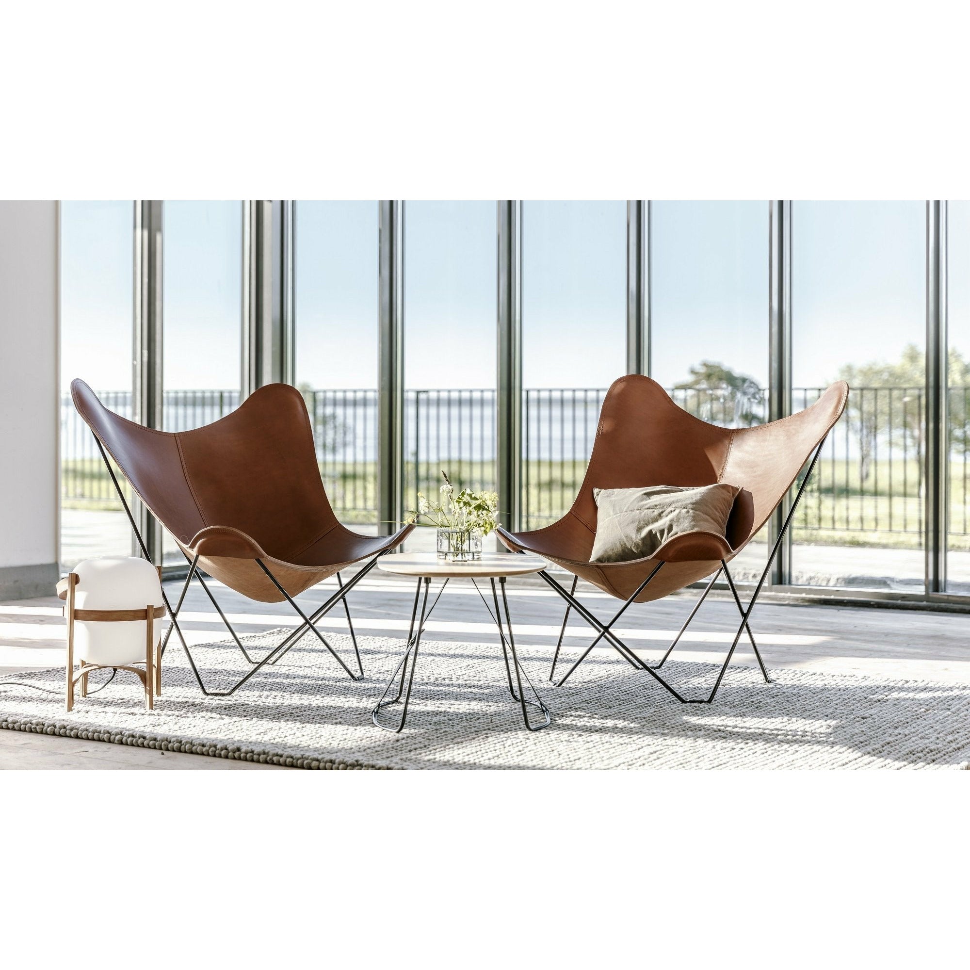 [product_category]-Cuero Pampa Mariposa Butterfly Chair, Oak/Chrome-Cuero-7340172610274-1027-CUE-2