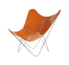 Cuero Pampa Mariposa Butterfly stol, polo/krom