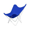 Cuero Sunshine Mariposa Butterfly Chair, Atlantic Blue/Black Galvanized