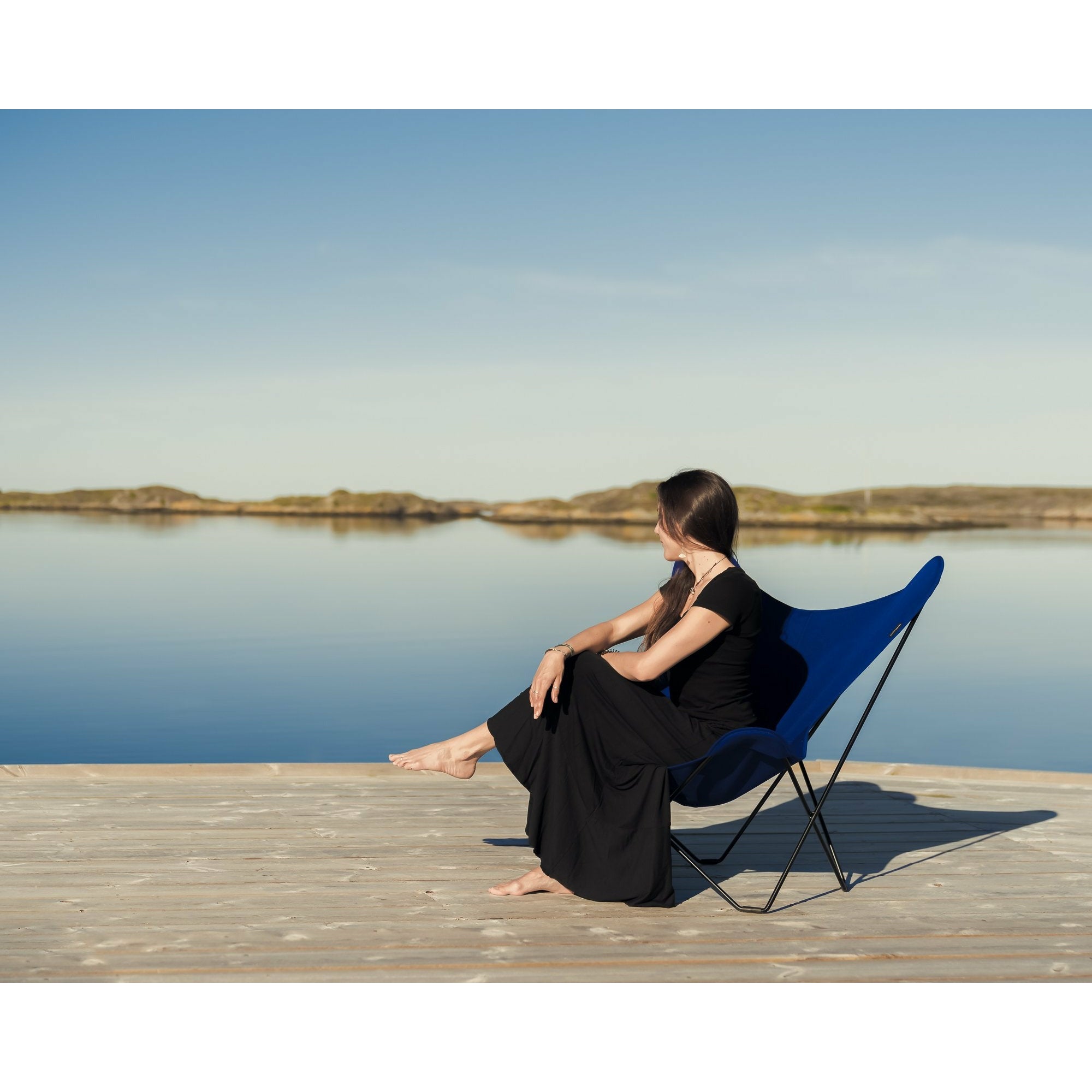 [product_category]-Cuero Sunshine Mariposa Butterfly Chair, Atlantic Blue/Black Outdoor Frame-Cuero-7340172619192-32231271792727-3