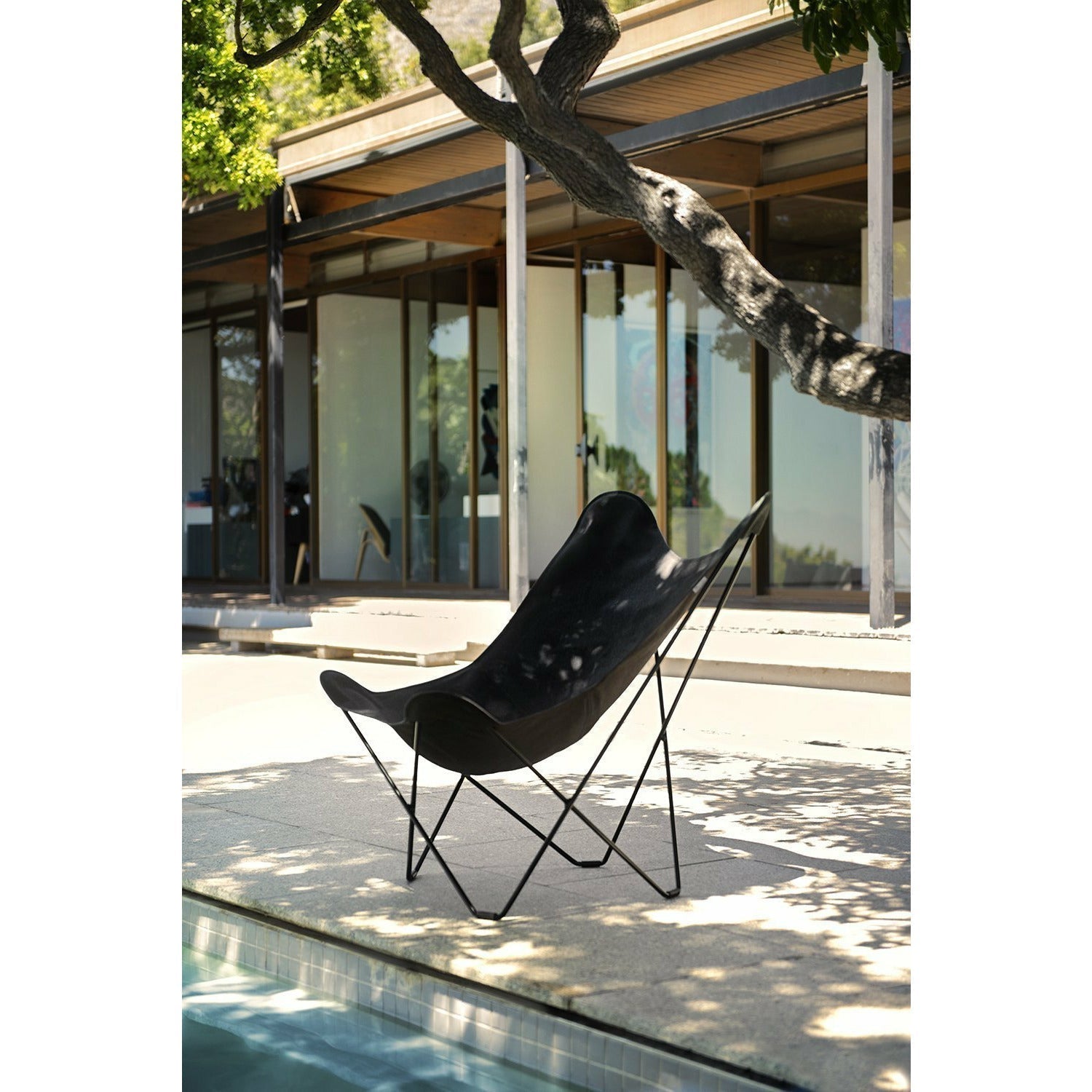 [product_category]-Cuero Sunshine Mariposa Butterfly Chair, Charcoal Piqué/Black Outdoor Frame-Cuero-7340172619093-33988781179011-3