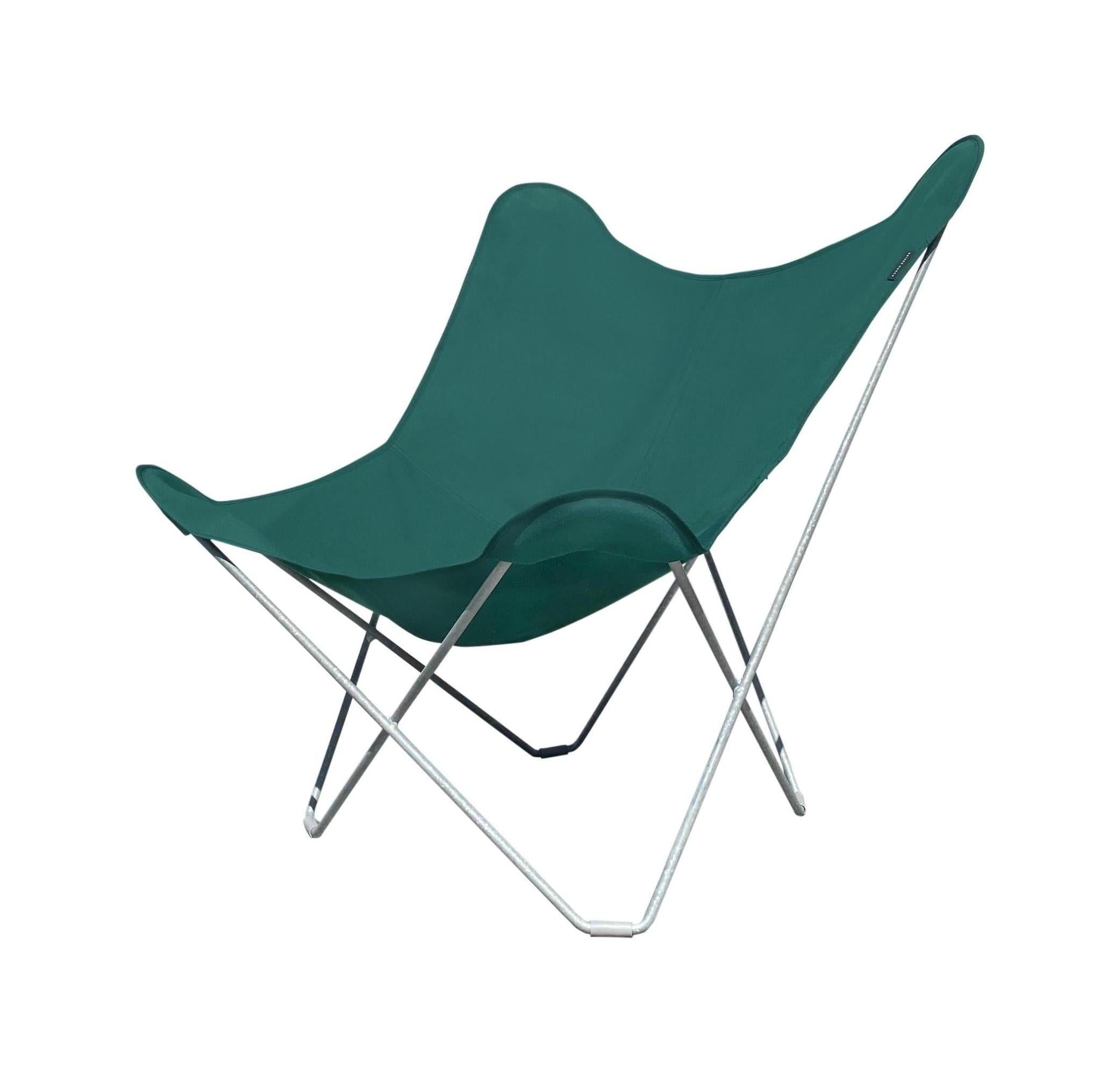 [product_category]-Cuero Sunshine Mariposa Butterfly Chair, Forest Green/Black Galvanized-Cuero-7340172619130-32231623360599-1