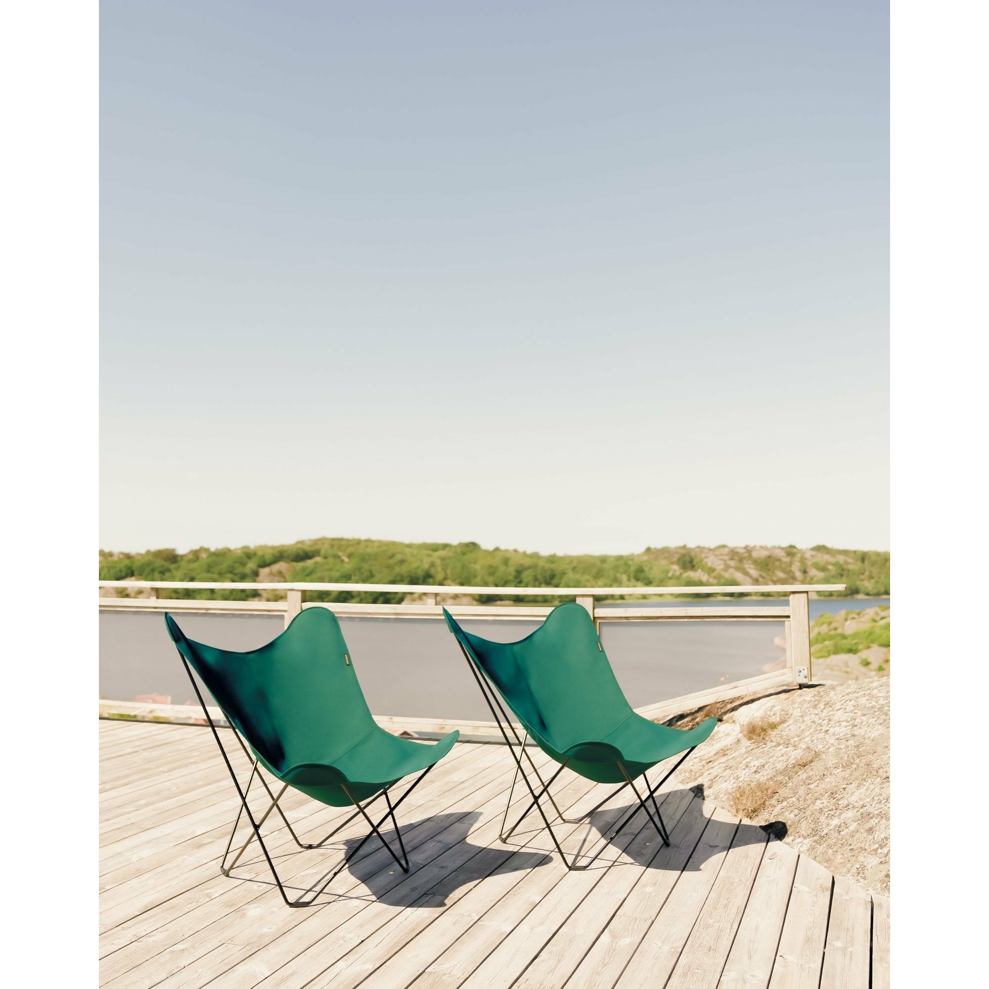 [product_category]-Cuero Sunshine Mariposa Butterfly Chair, Forest Green/Black Outdoor Frame-Cuero-7340172619147-32231278772311-3